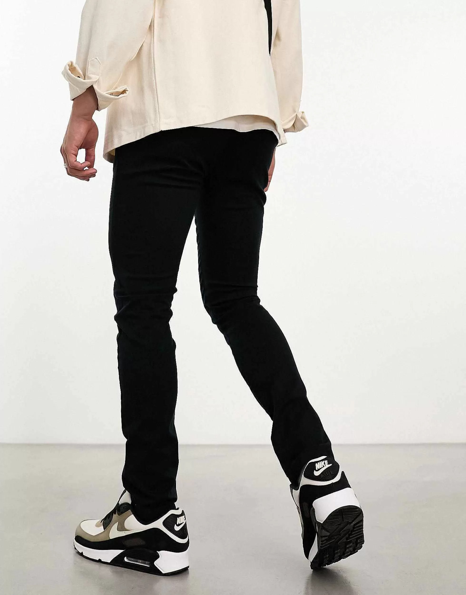 Men DESIGN 2 Pack Skinny Chinos In Black And Navy