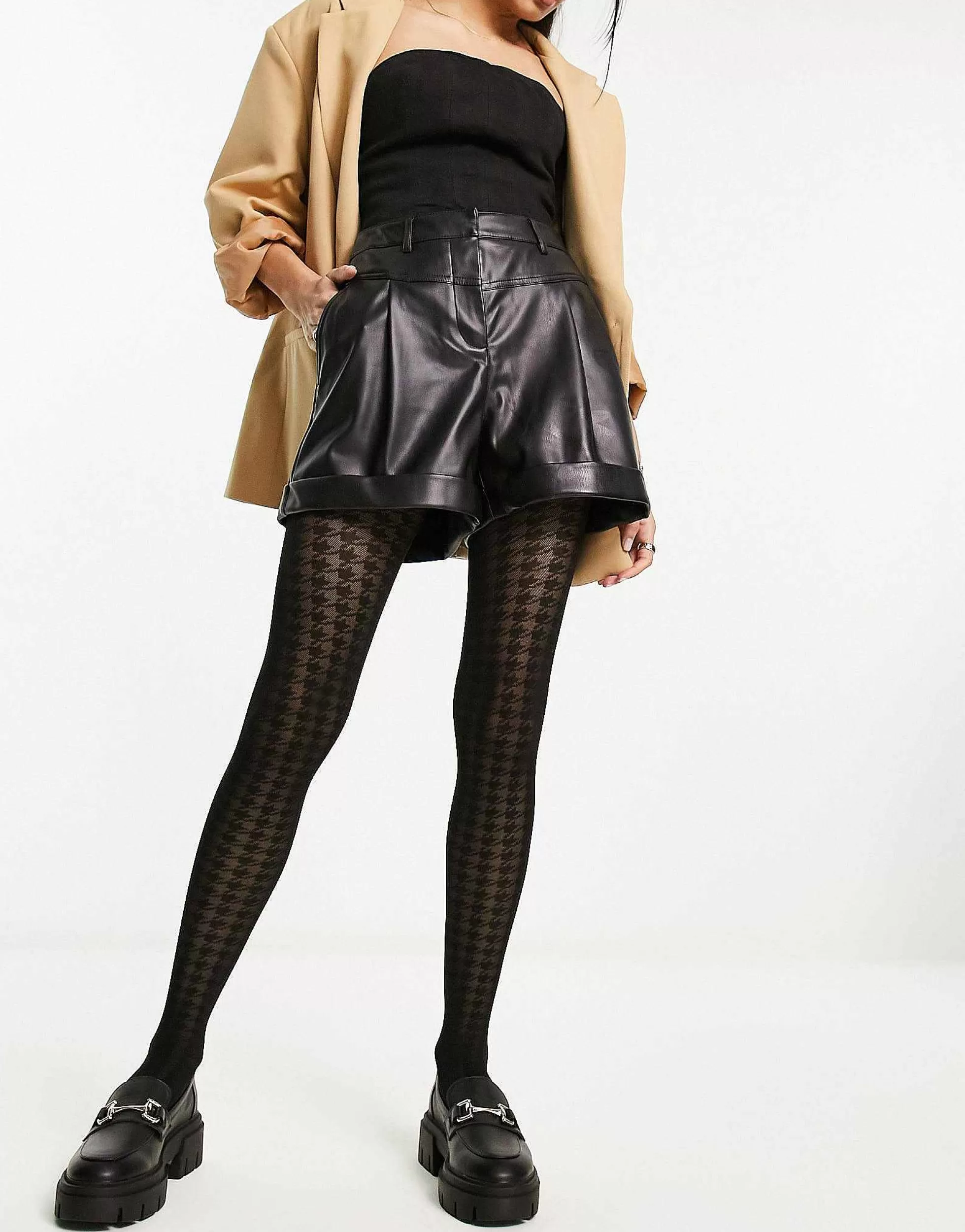 Women DESIGN 30 Denier Houndstooth Tights In