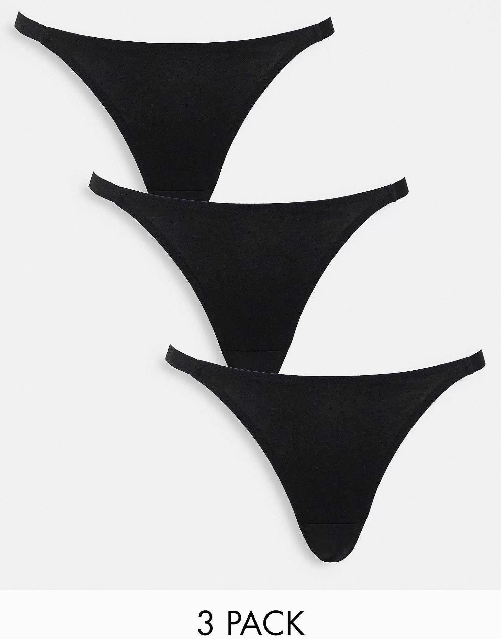 Women DESIGN 3 Pack Basic Cotton Tanga Thongs In