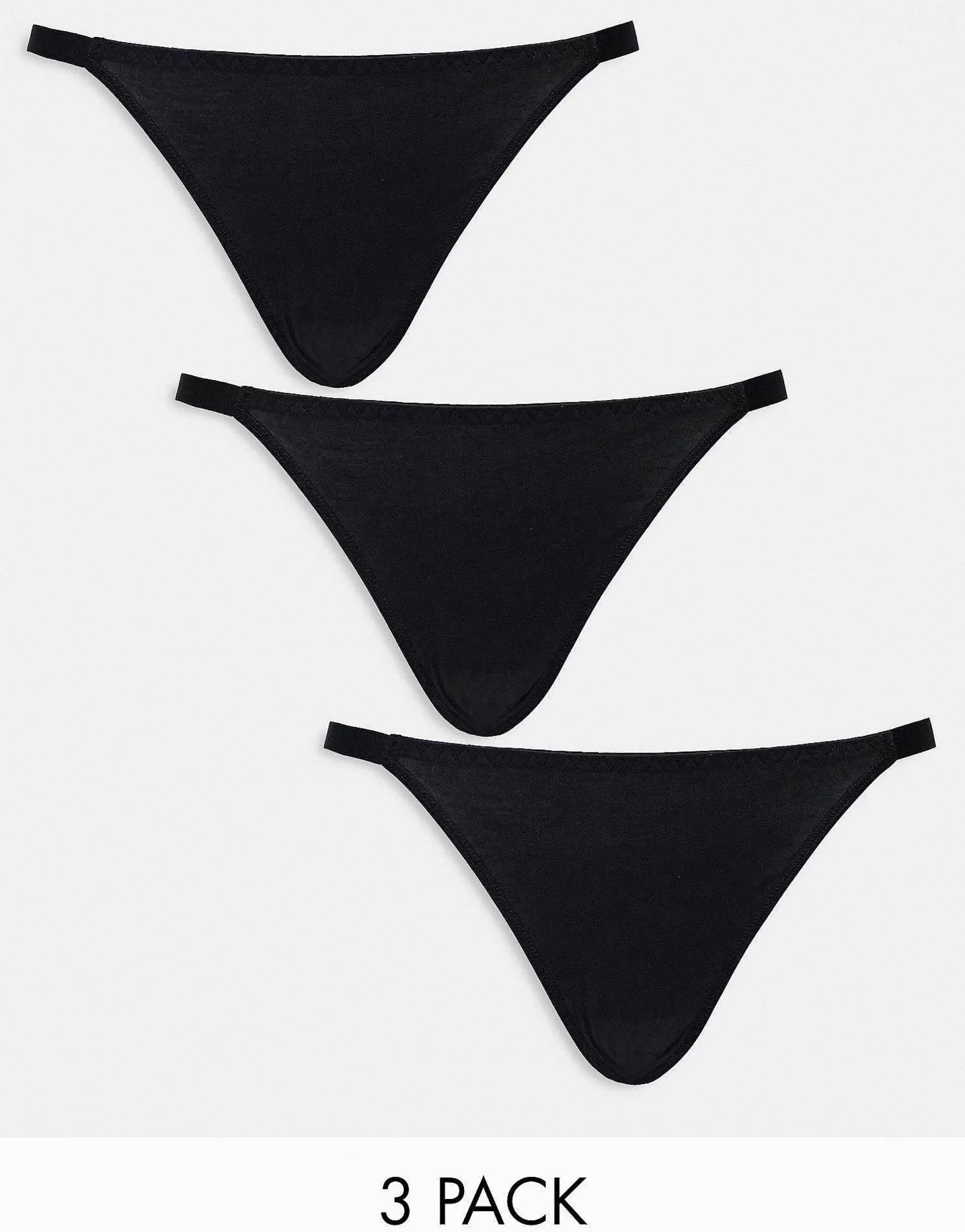 Women DESIGN 3 Pack Brief In Cotton Tanga In