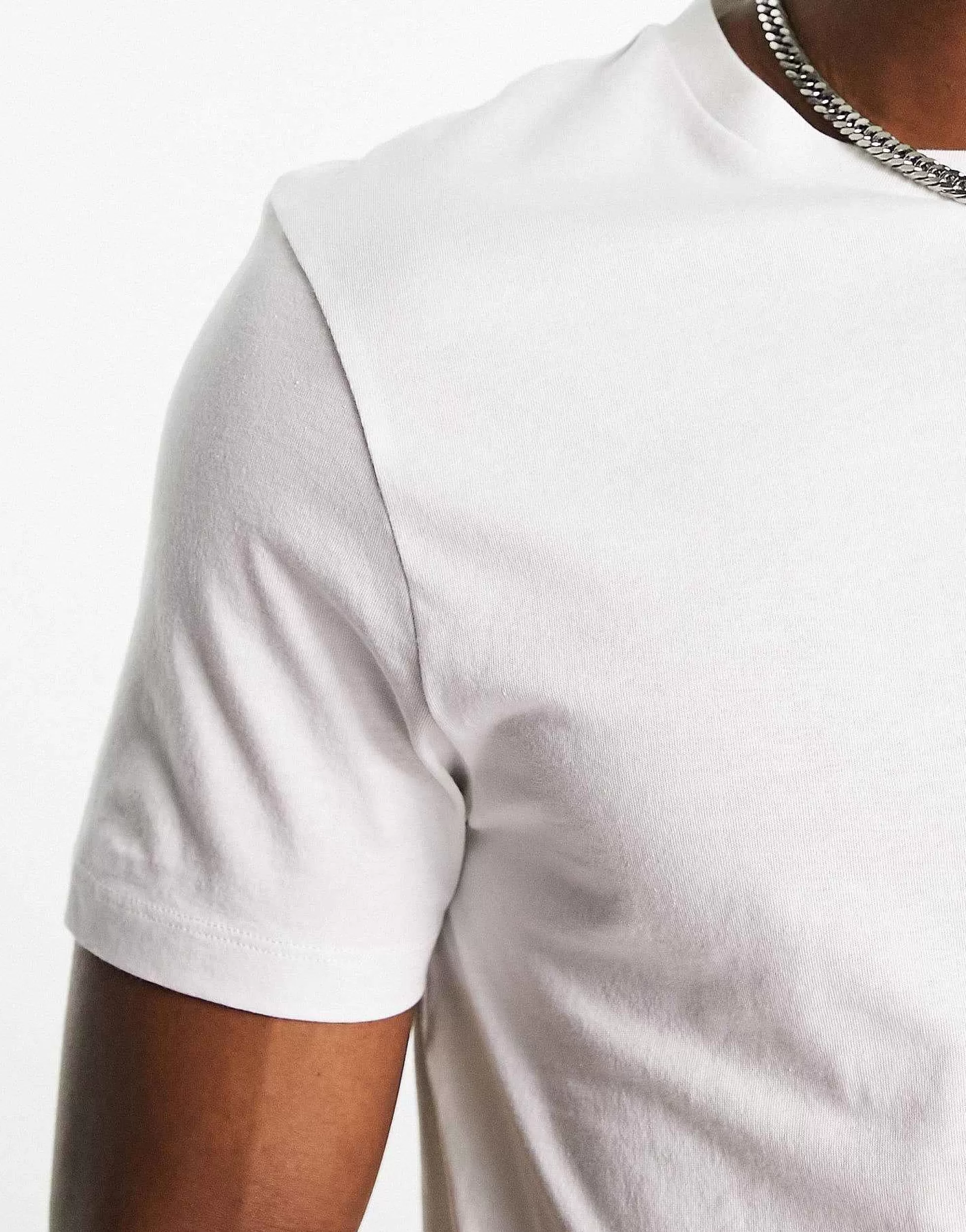 Men DESIGN 3 Pack T-Shirt With Crew Neck In White, Grey Marl And Black
