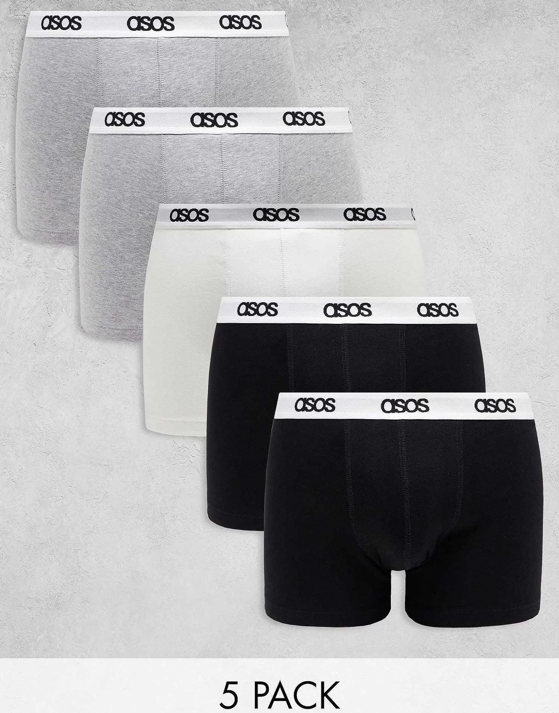Men DESIGN 5 Pack Trunks With Branded Waistband
