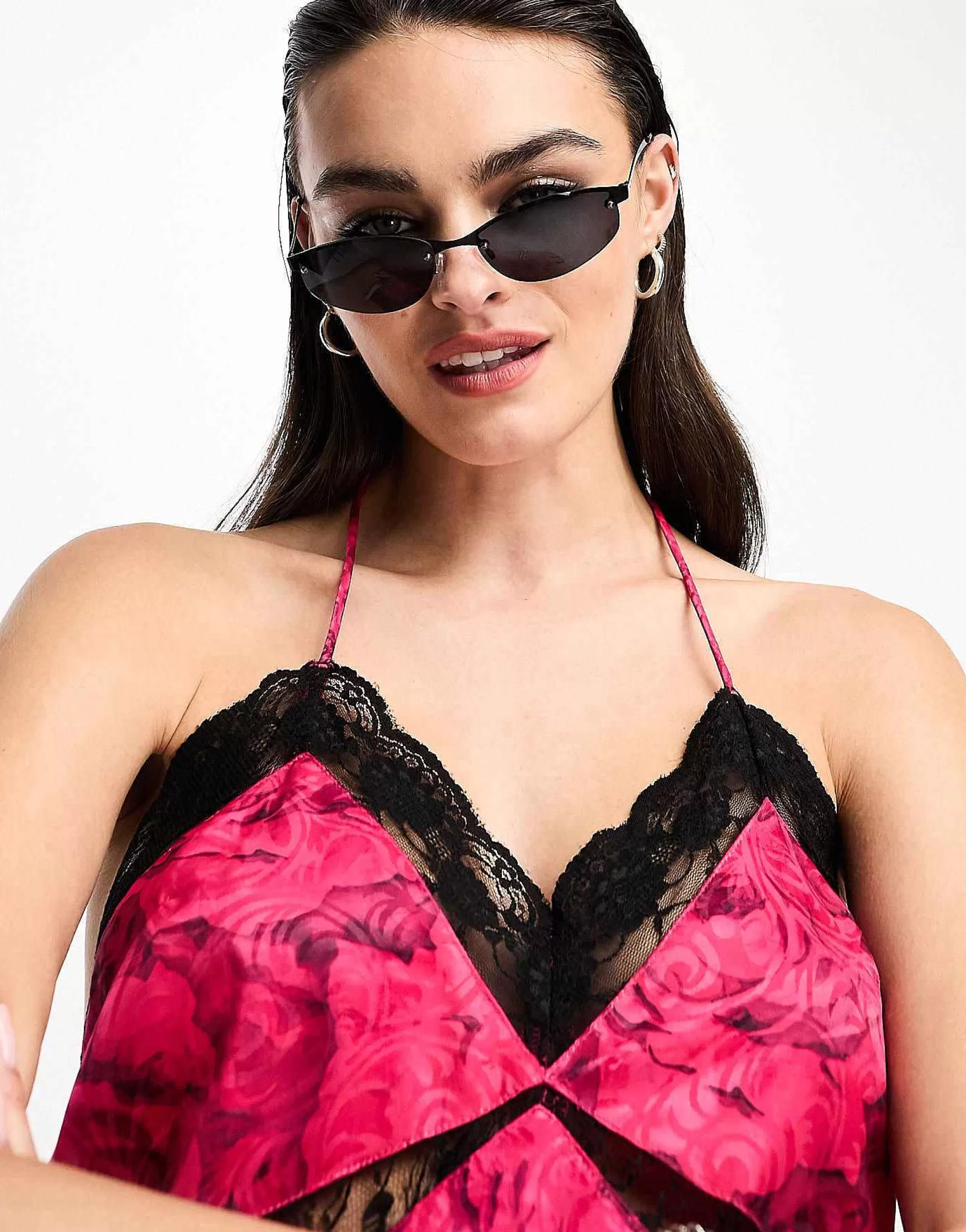 Women DESIGN 90S Metal Oval Sunglasses In