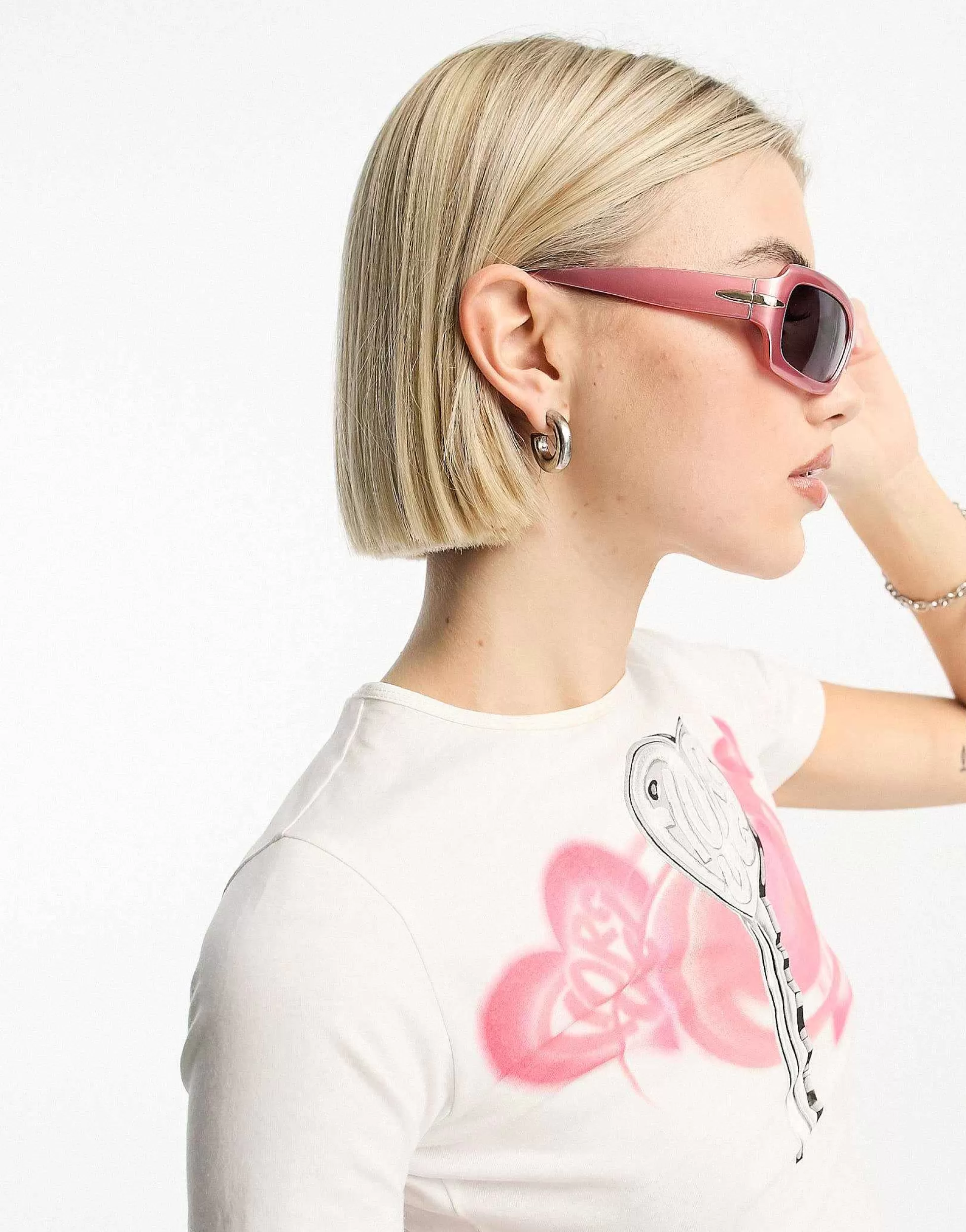 Women DESIGN 90S Mid Square Sunglasses In Pearlised
