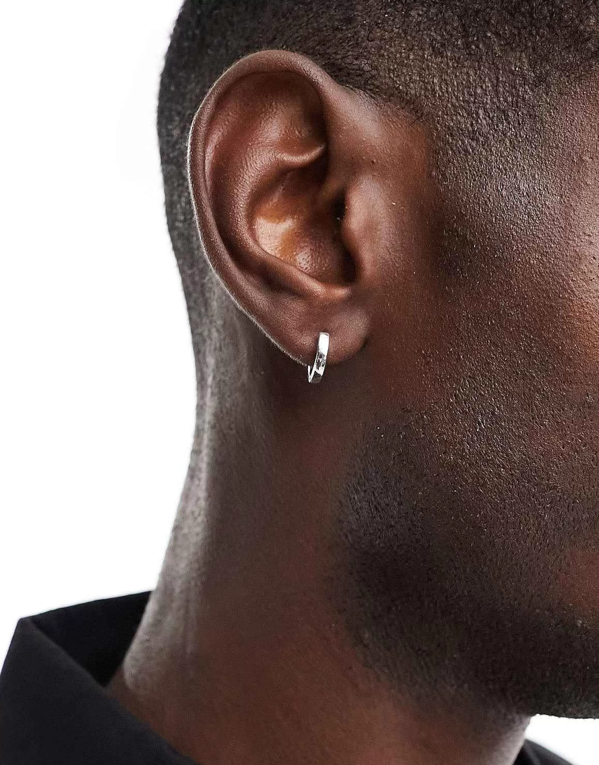 Men DESIGN 9Mm Hoop Earrings In Real Plate