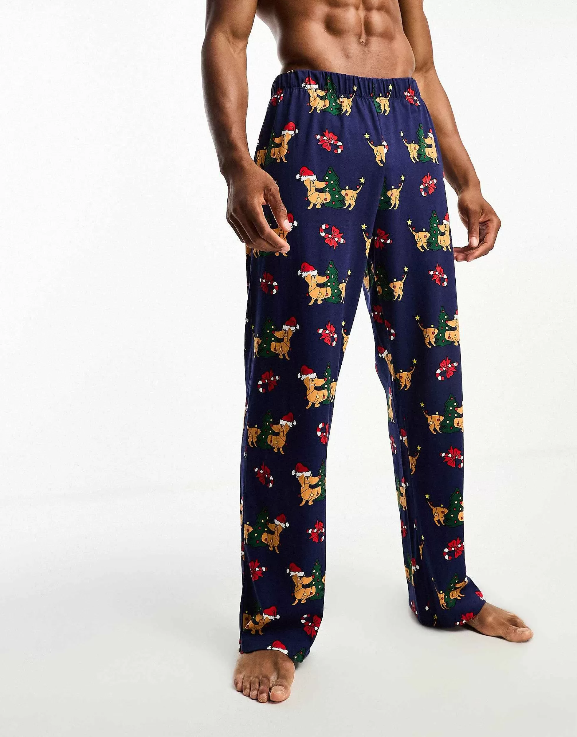 Men DESIGN Christmas Dachshund Lounge Pants In
