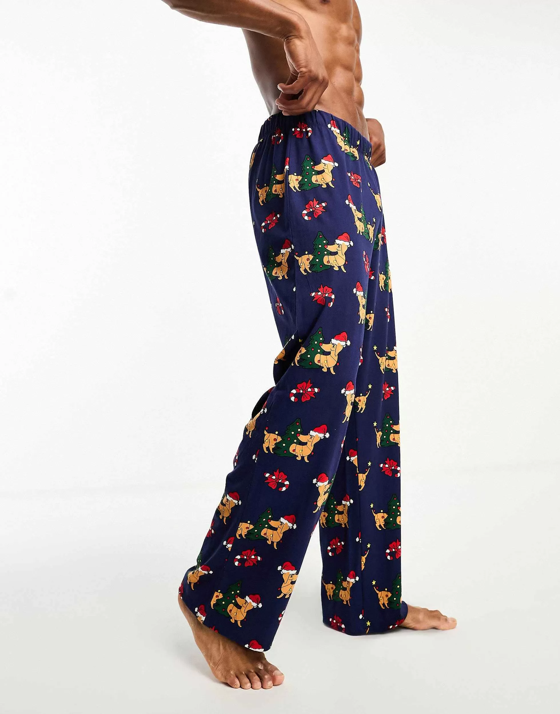 Men DESIGN Christmas Dachshund Lounge Pants In