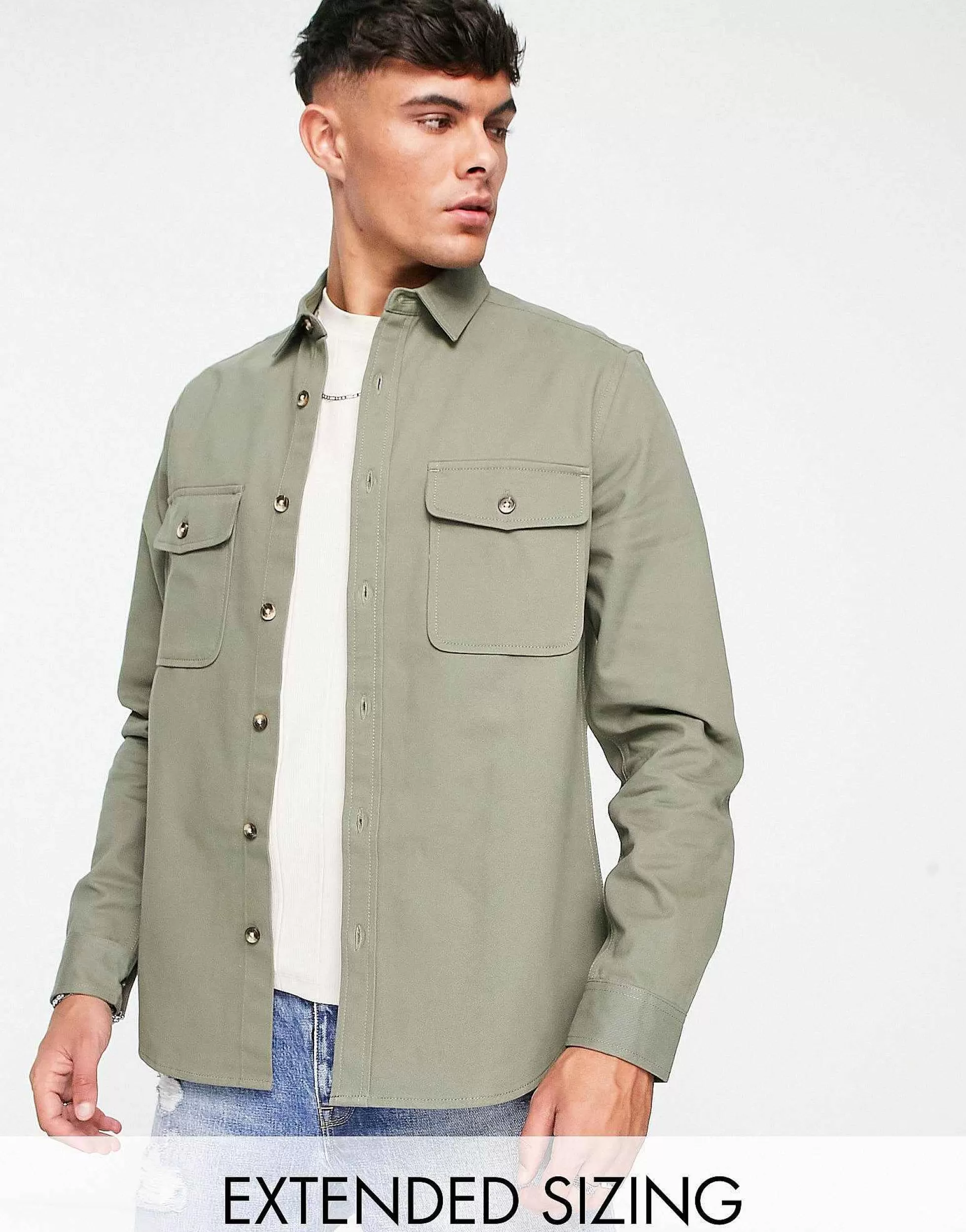 Men DESIGN Cotton Shacket In