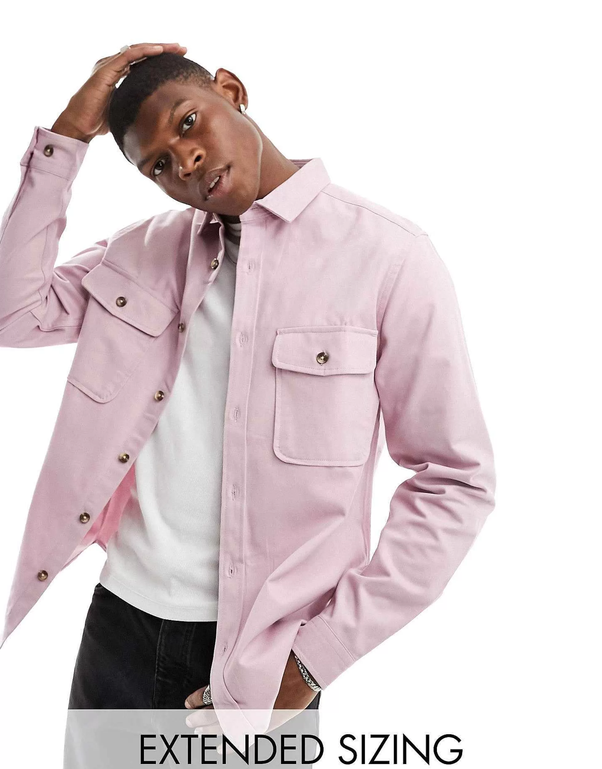 Men DESIGN Cotton Shacket In