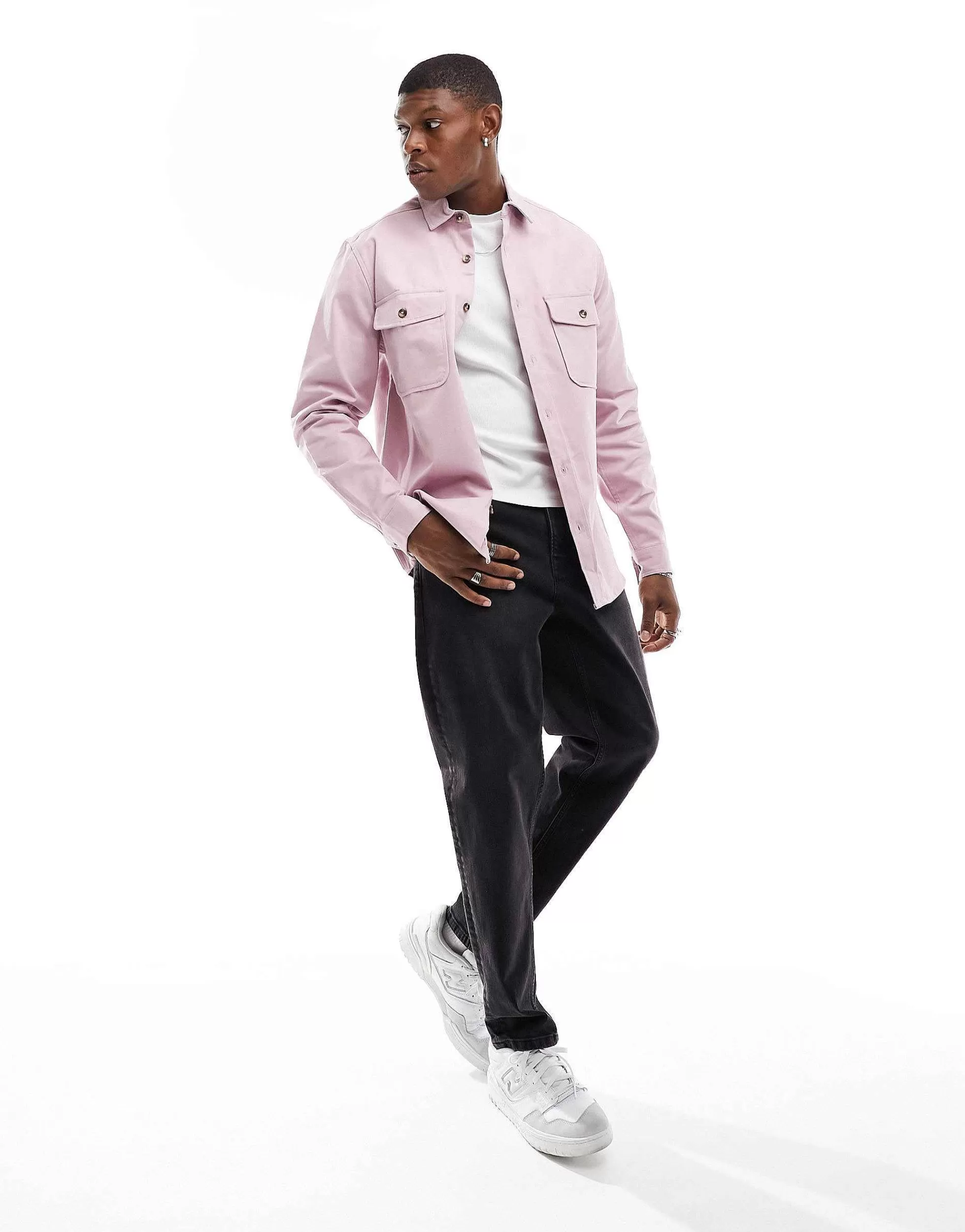 Men DESIGN Cotton Shacket In