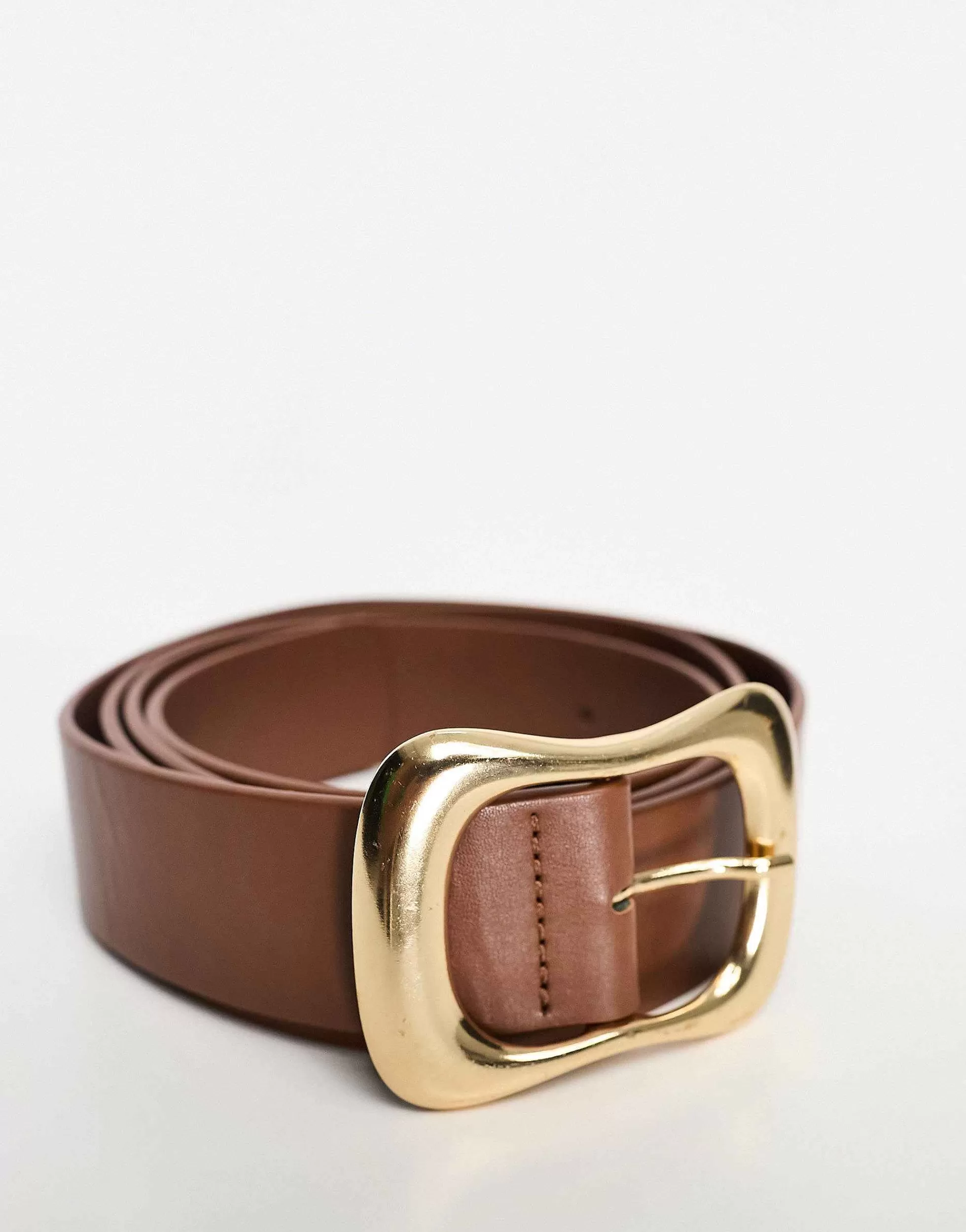 Women Curve Design Wavy Buckle Waist And Hip Jeans Belt In