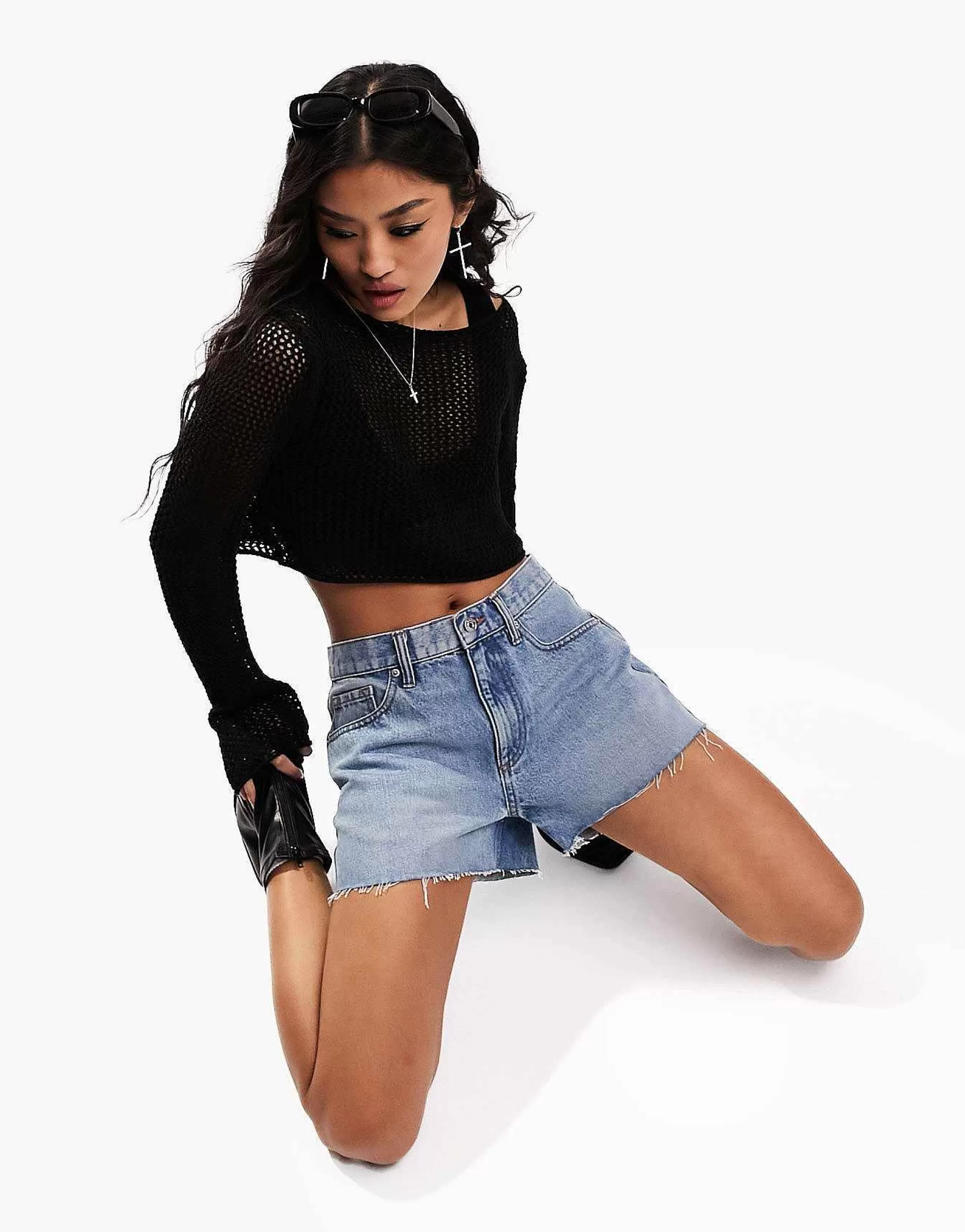 Women DESIGN Denim 'Relaxed' Short In Midwash