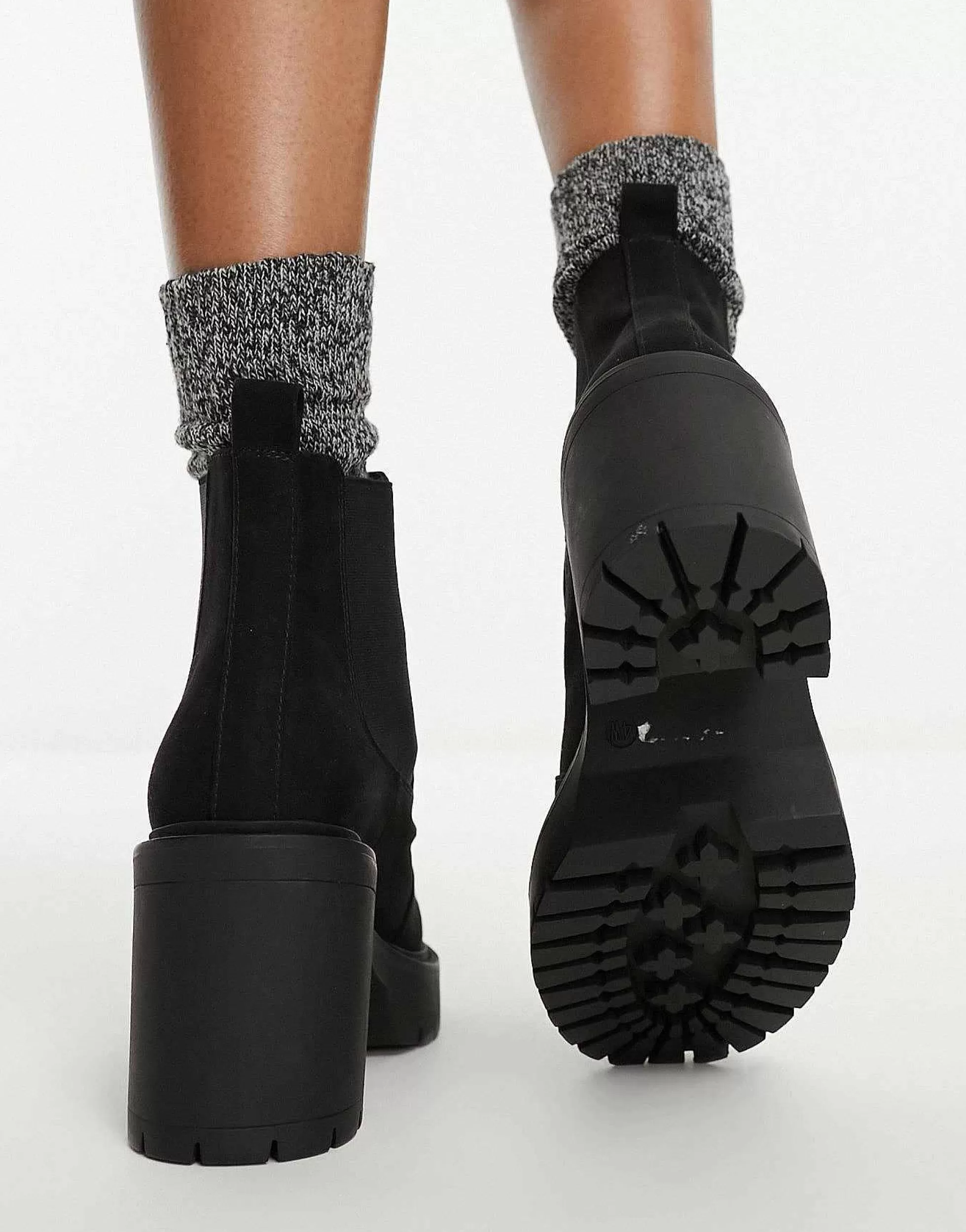 Women DESIGN Elma Heeled Chunky Chelsea Boots In