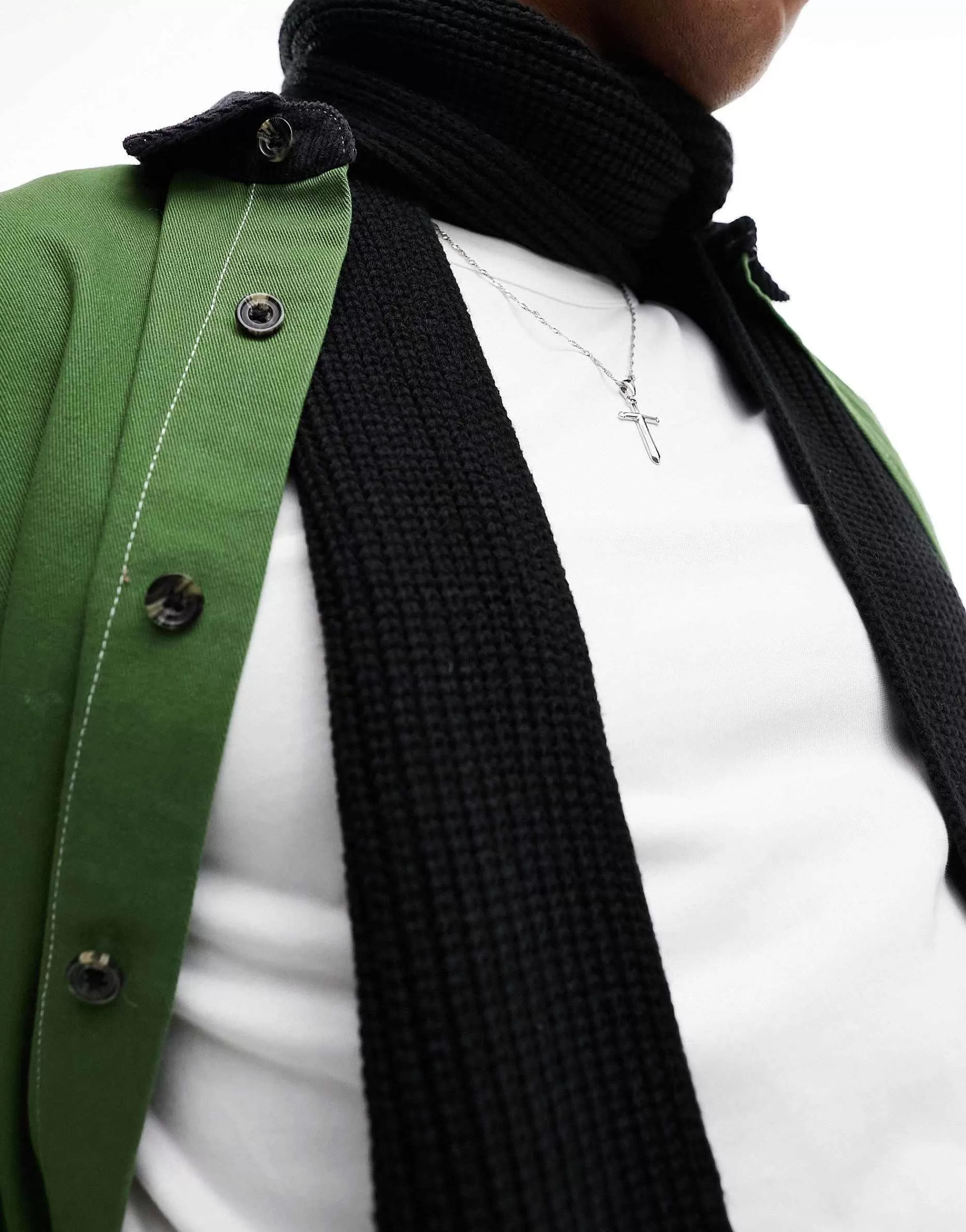 Men DESIGN Extra Long Skinny Scarf In