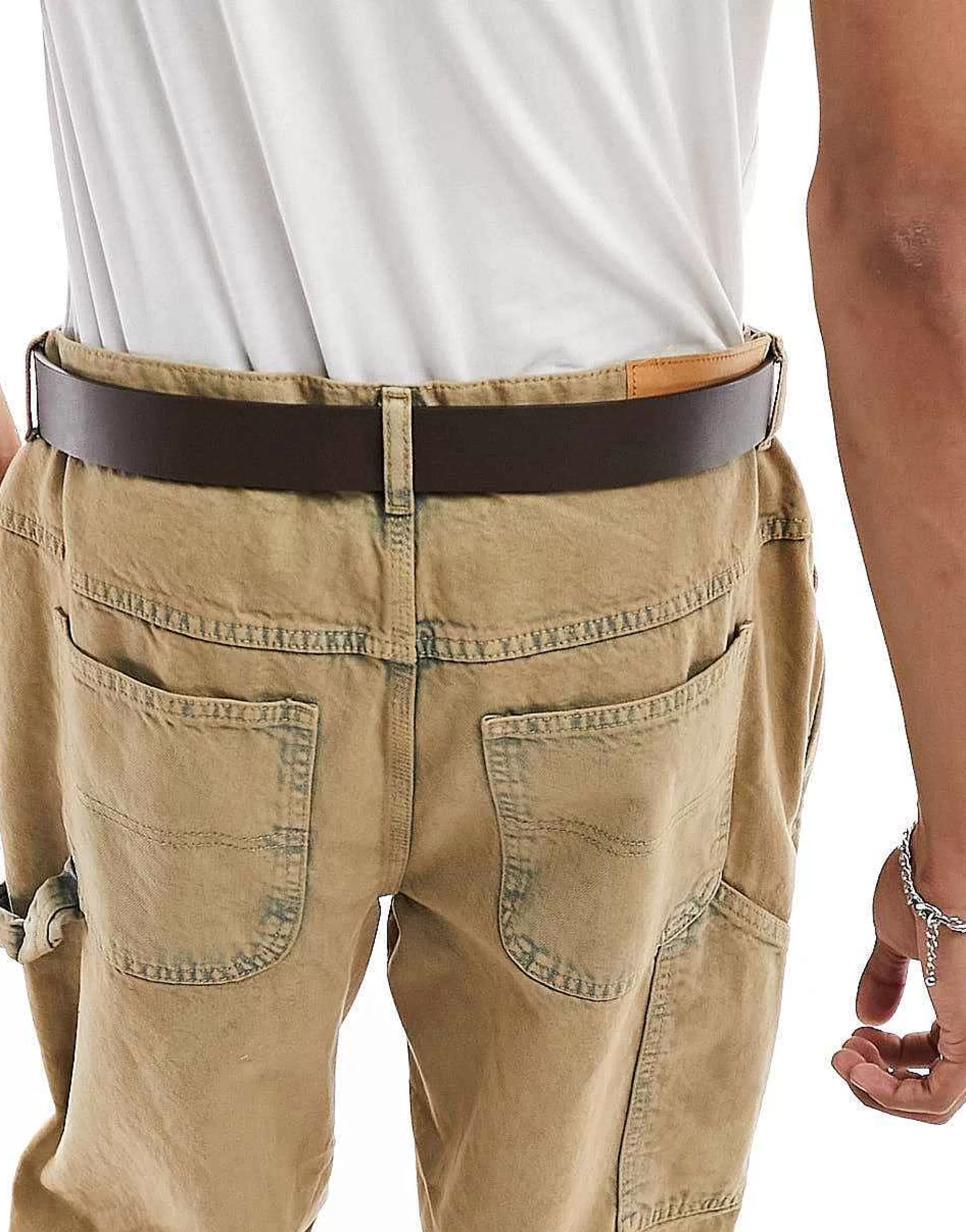 Men DESIGN Faux Leather Belt With Statement Buckle