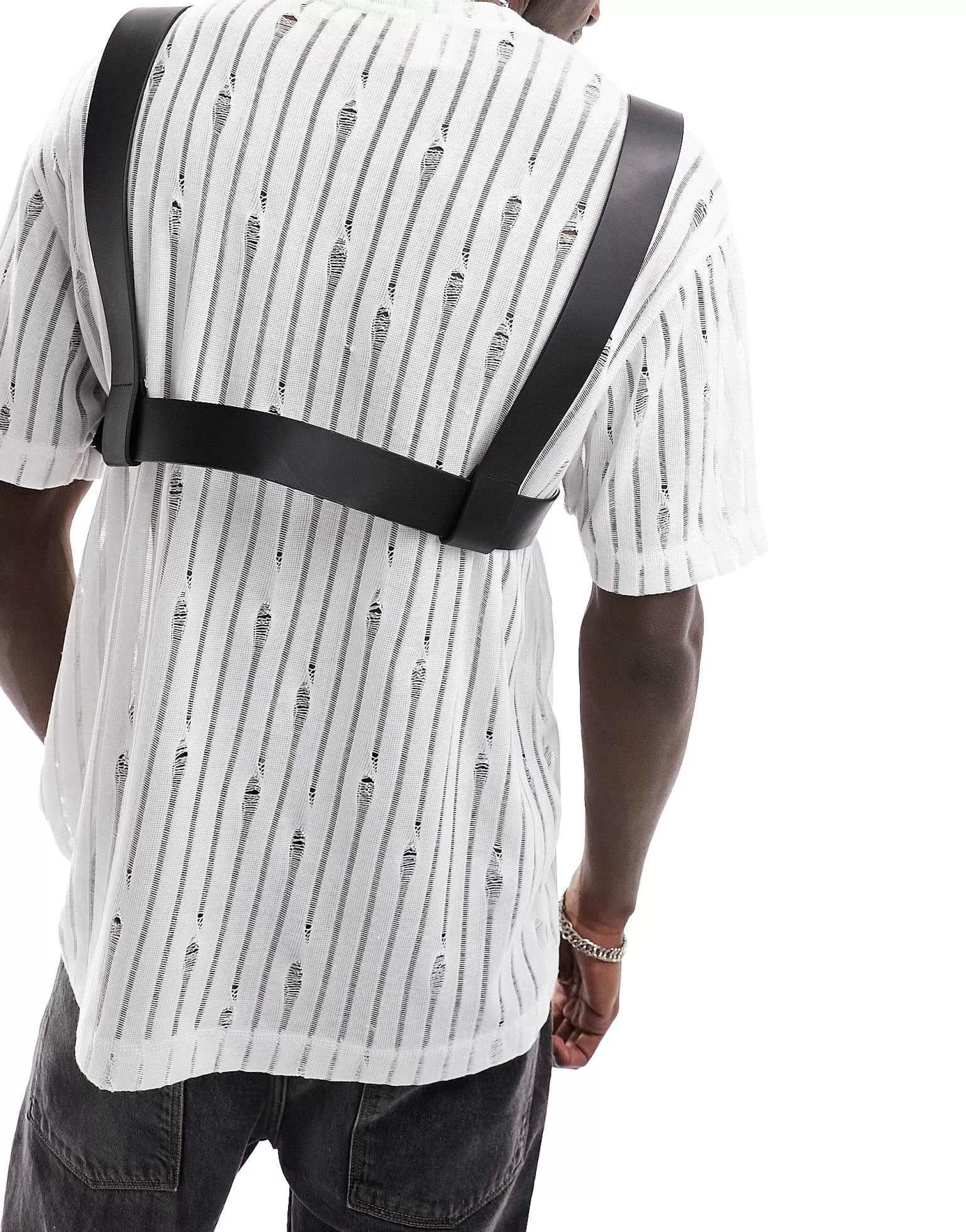 Men DESIGN Faux Leather Body Harness In