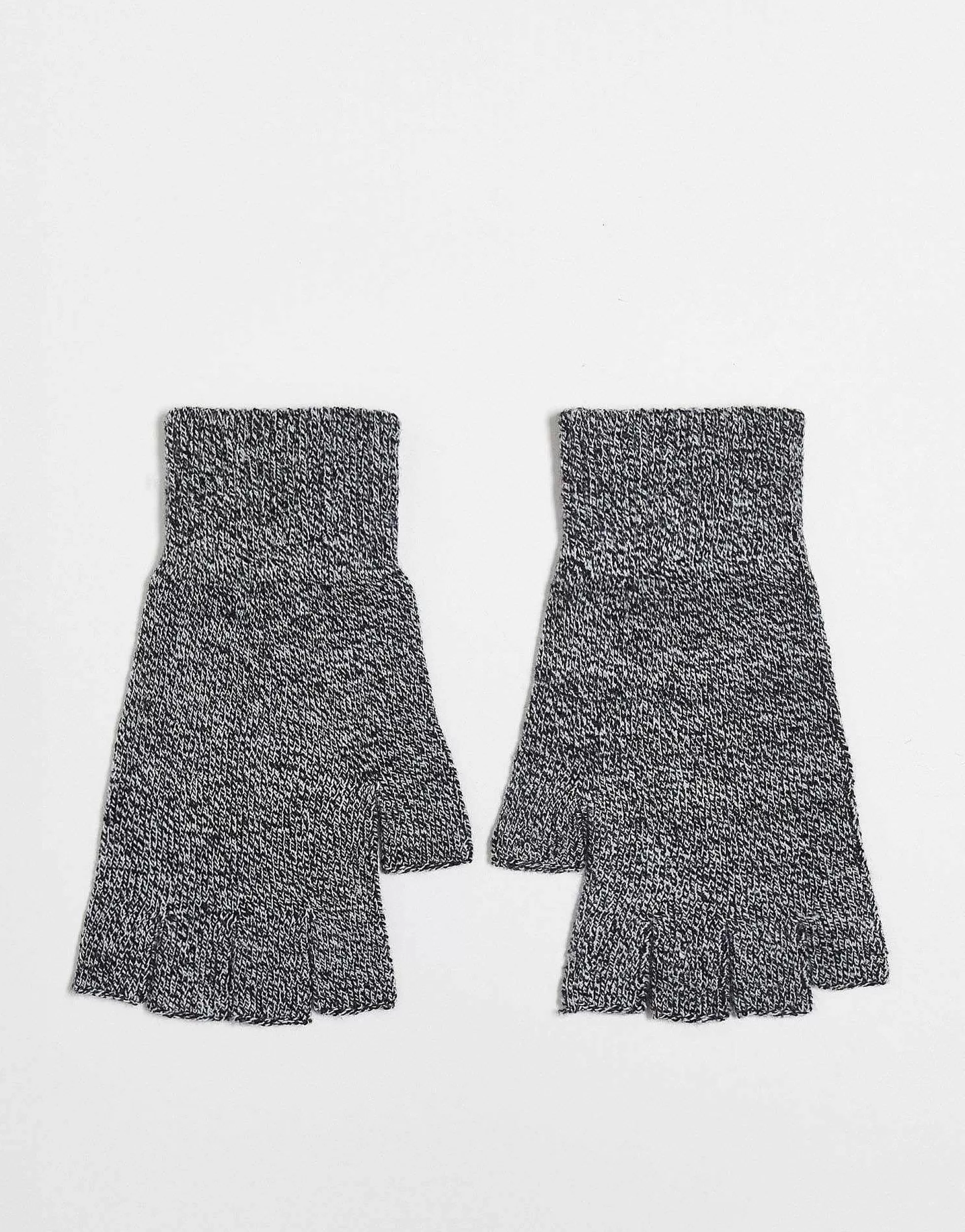 Men DESIGN Fingerless Gloves In Marl