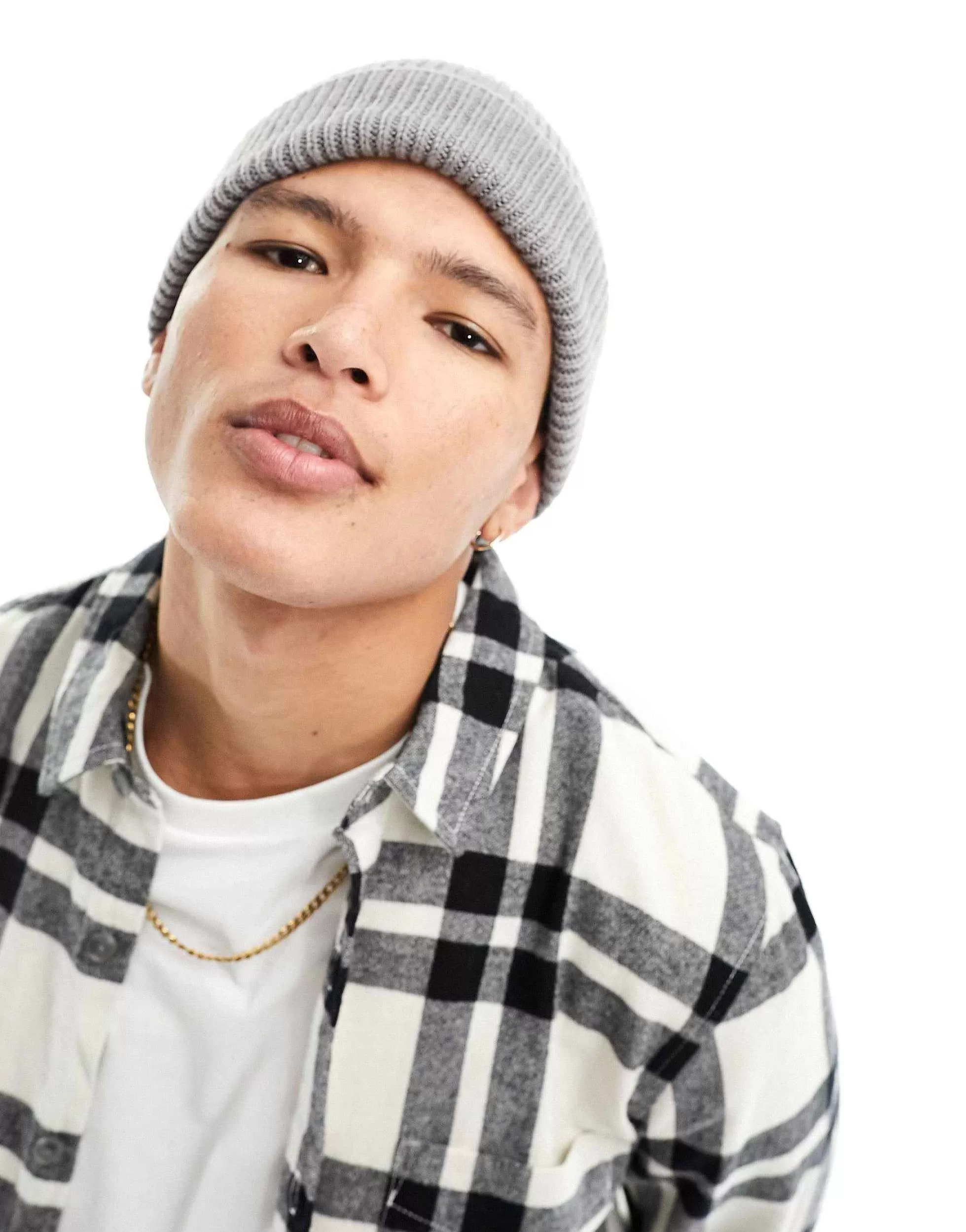 Men DESIGN Fisherman Ribbed Beanie In