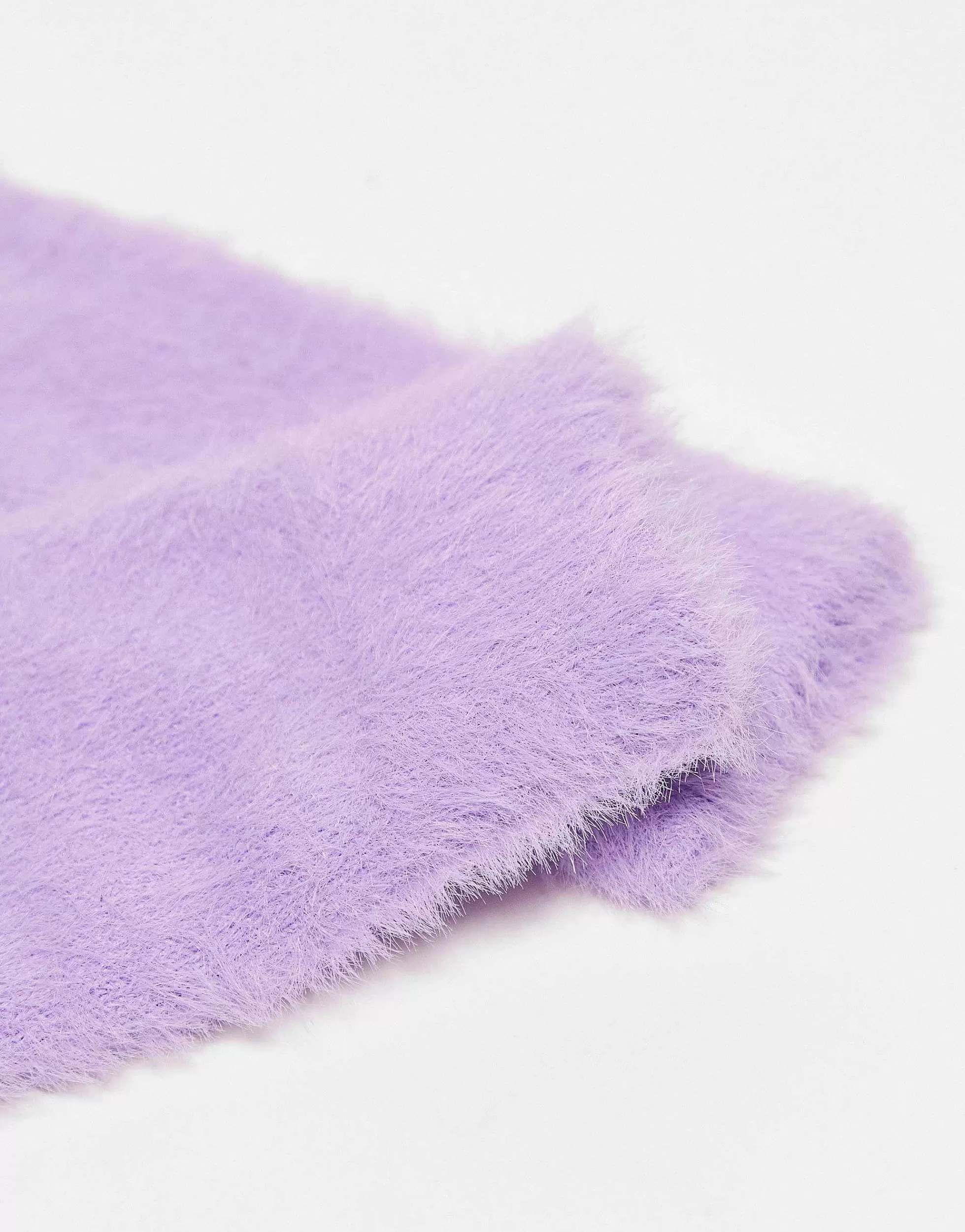 Men DESIGN Fluffy Mittens In Purple