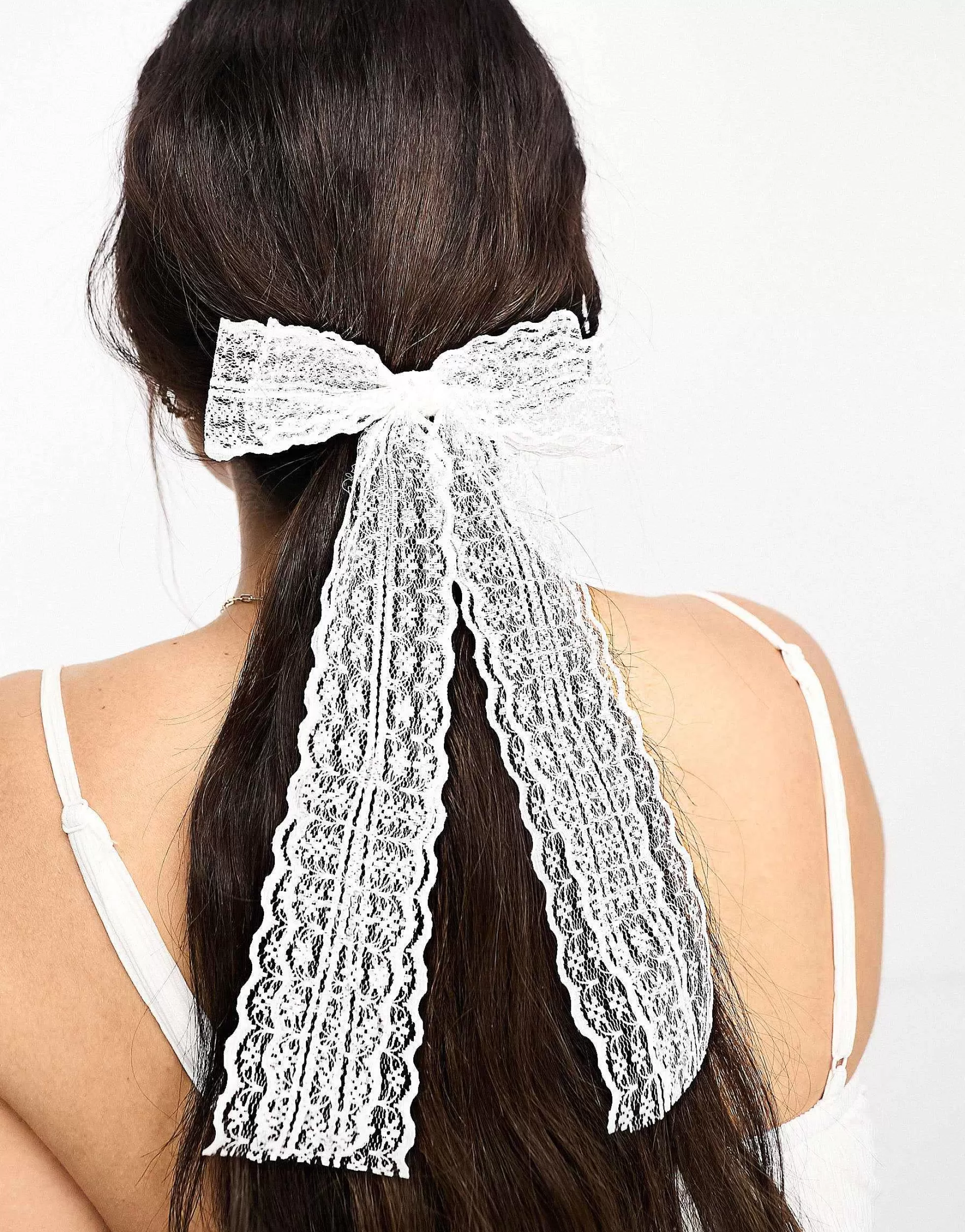 Women DESIGN Hairband With Lace Bow Detail In