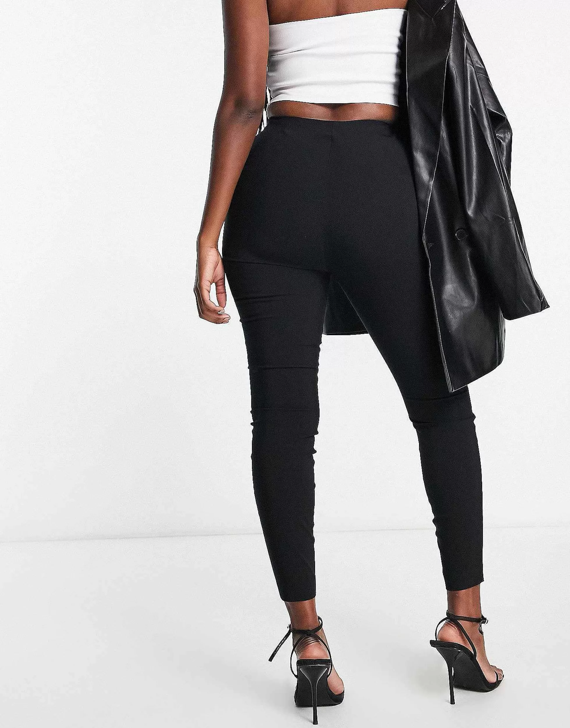 Women DESIGN Hourglass High Waist Trousers Skinny Fit In
