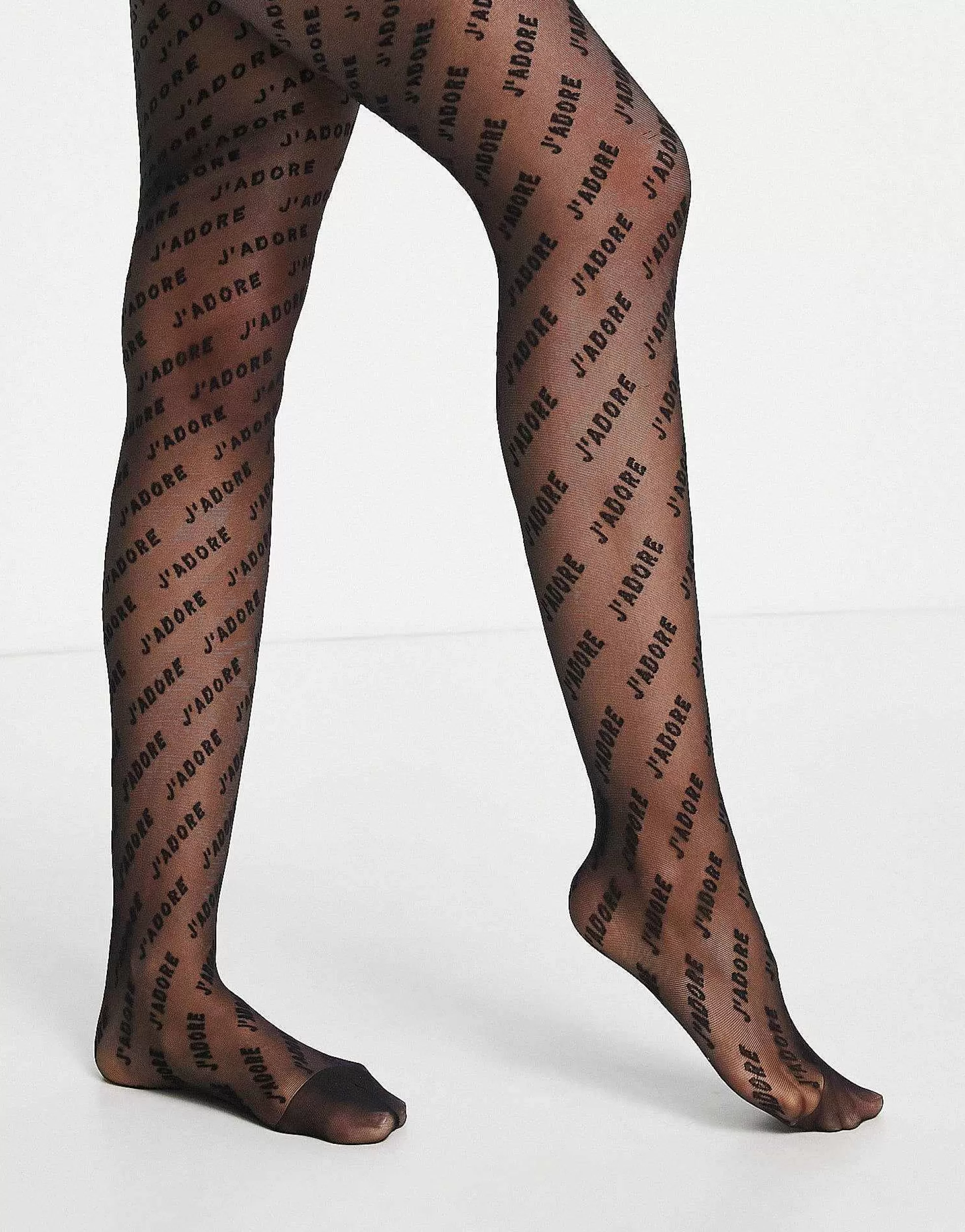 Women DESIGN J'Adore Slogan Tights In