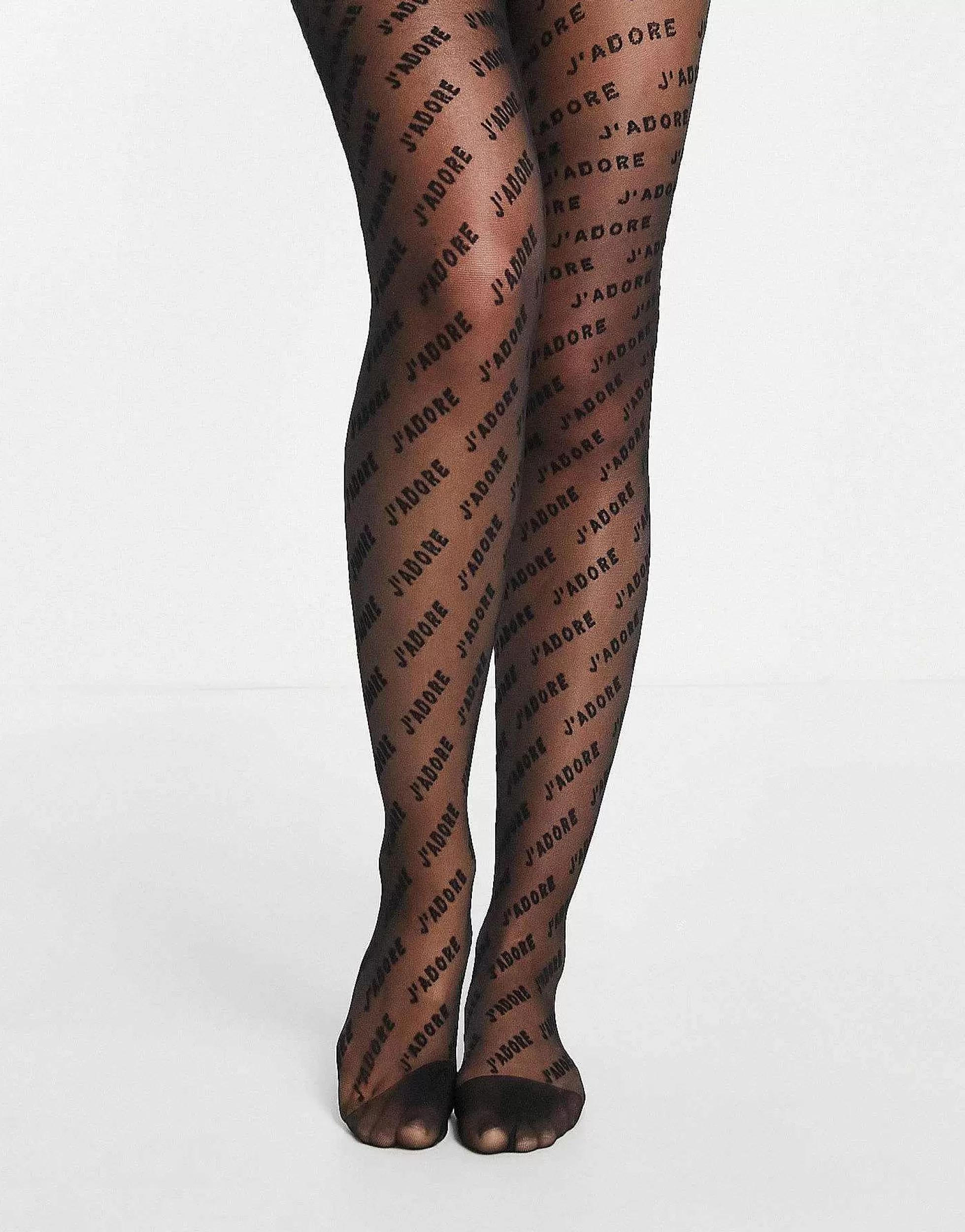Women DESIGN J'Adore Slogan Tights In