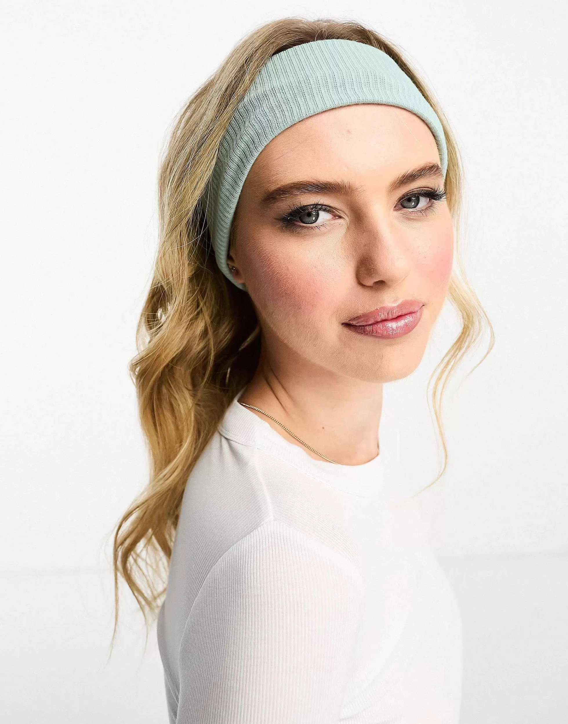 Women DESIGN Jersey Headband With Ribbed In