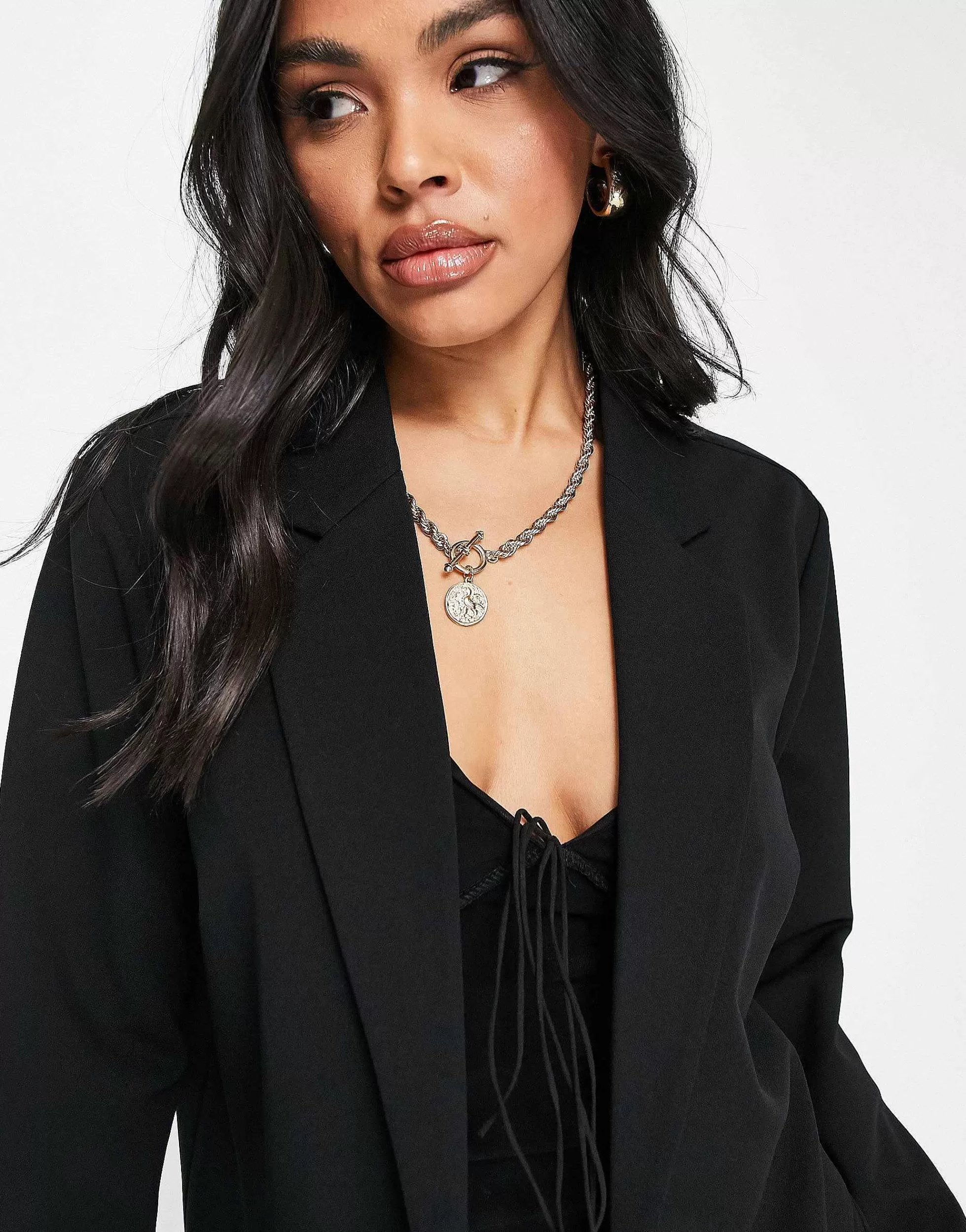 Women DESIGN Jersey Slouchy Suit Blazer In