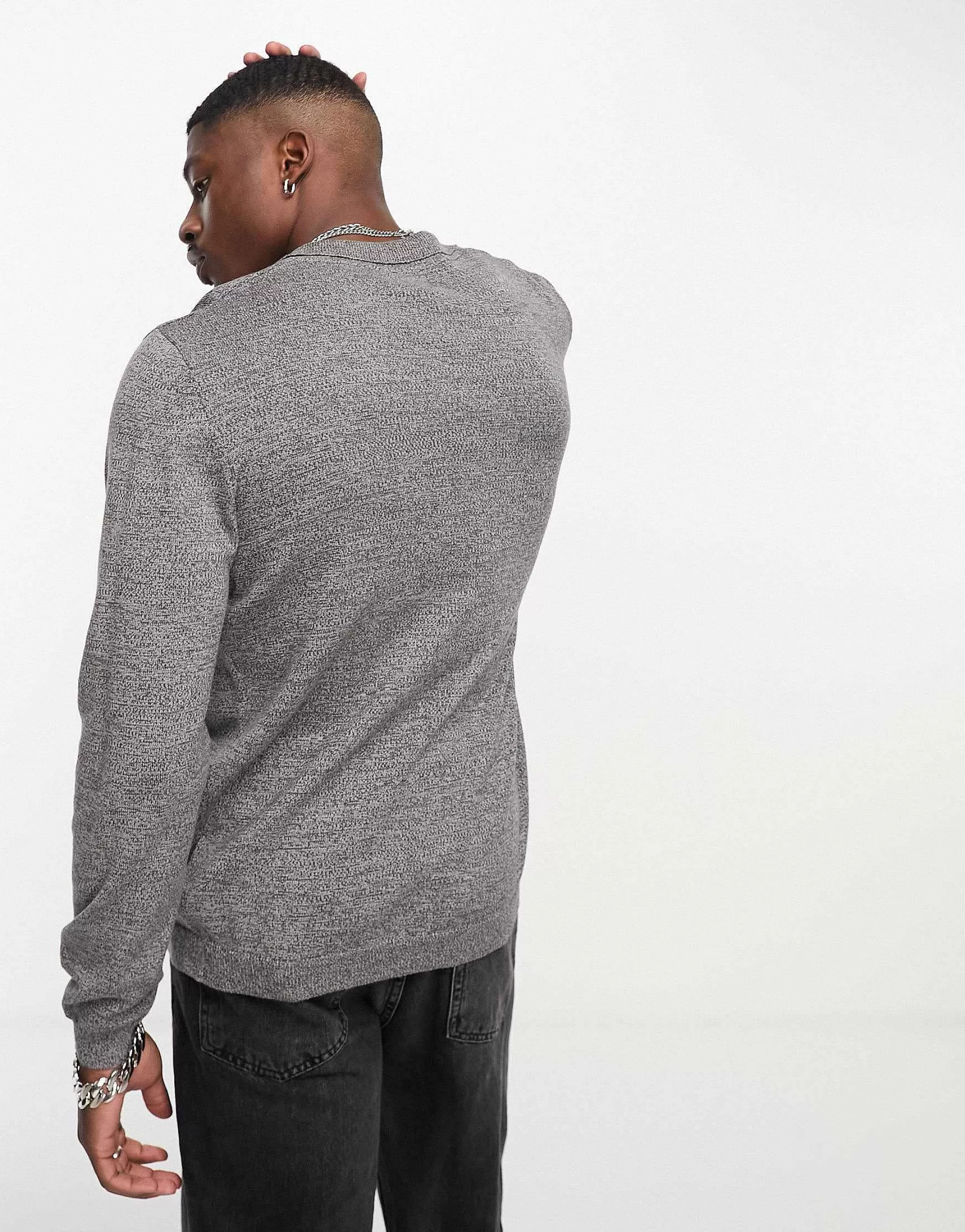 Men DESIGN Knitted Cotton Essential Polo In