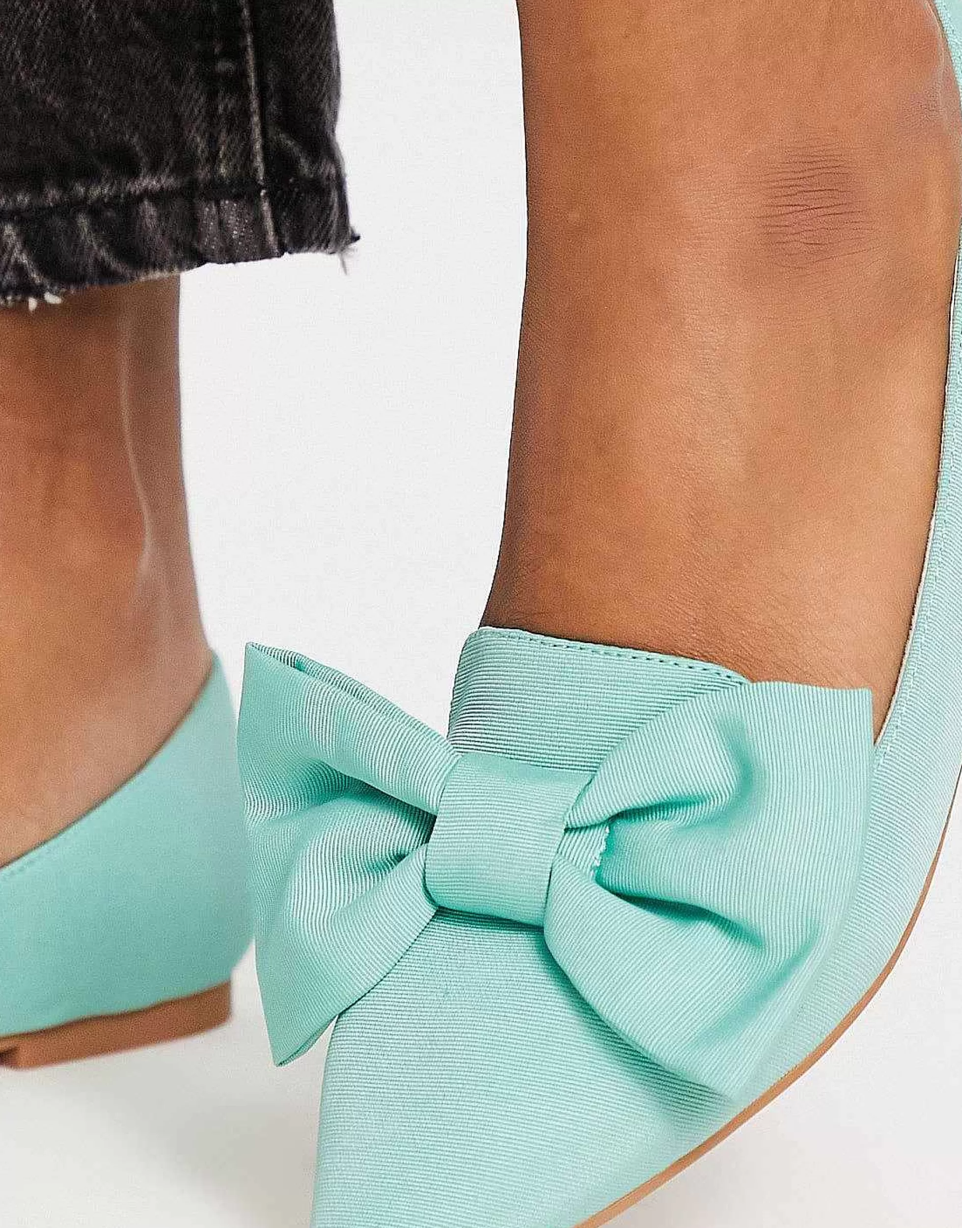 Women DESIGN Lake Bow Pointed Ballet Flats In
