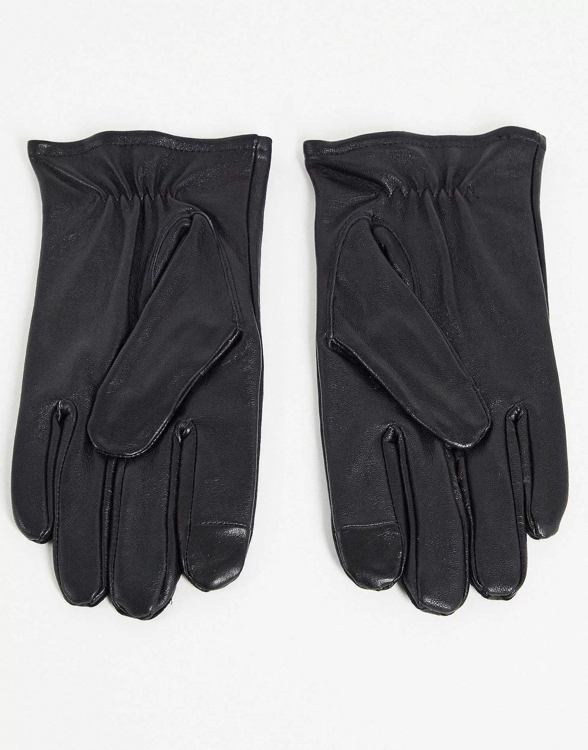 Men DESIGN Leather Touchscreen Gloves In