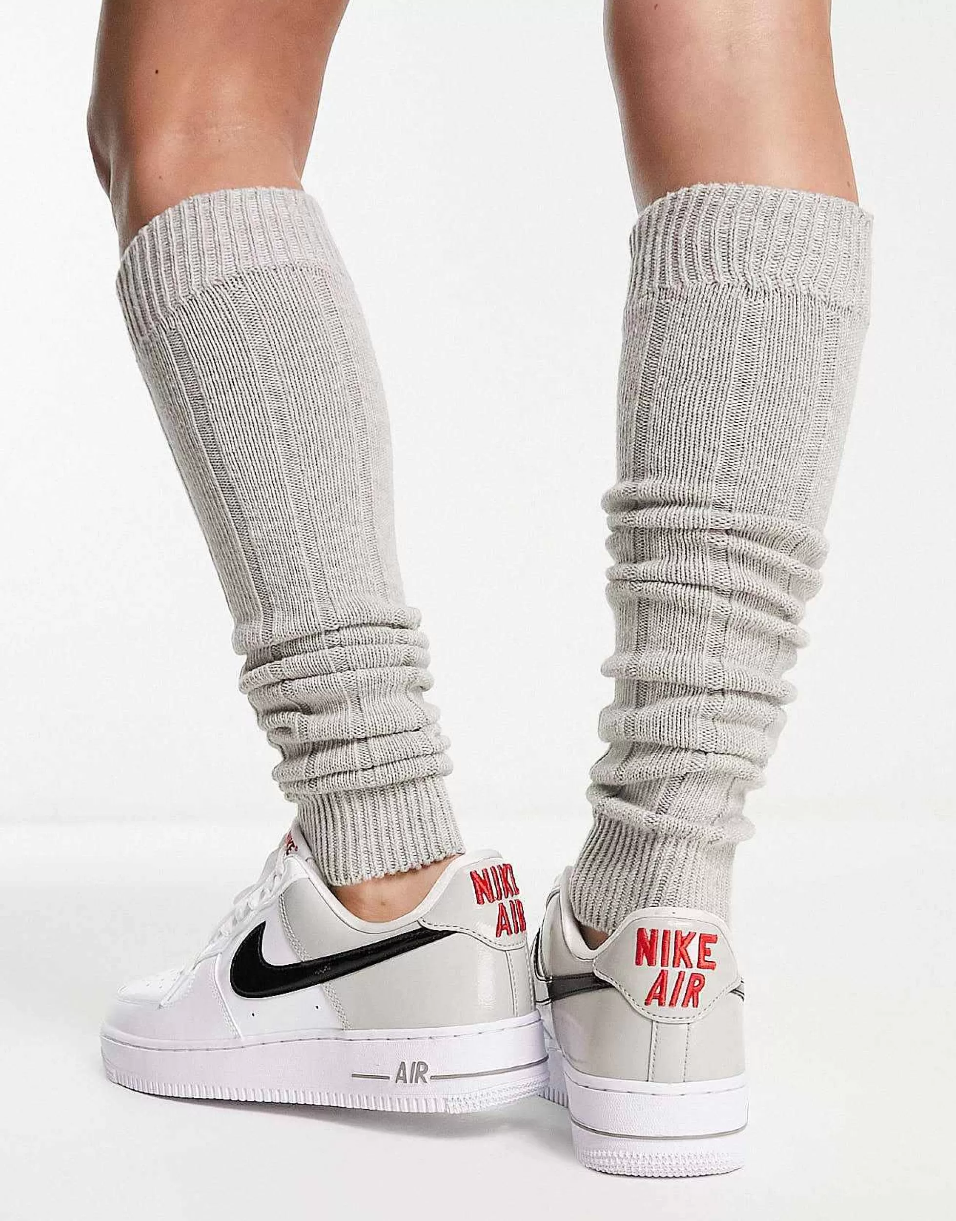 Women DESIGN Leg Warmer In Grey Marl