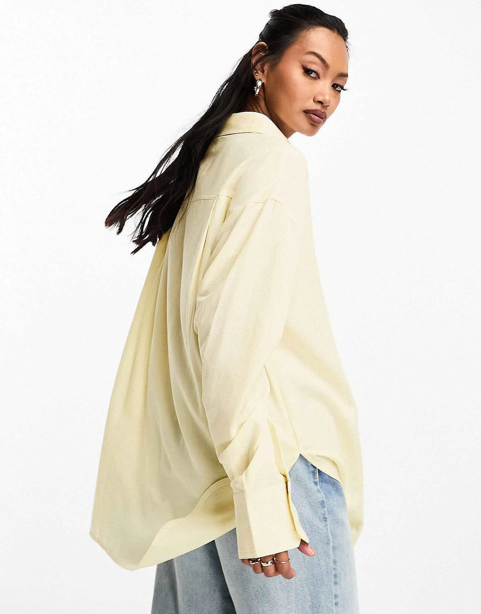 Women DESIGN Linen Shirt In Neutral