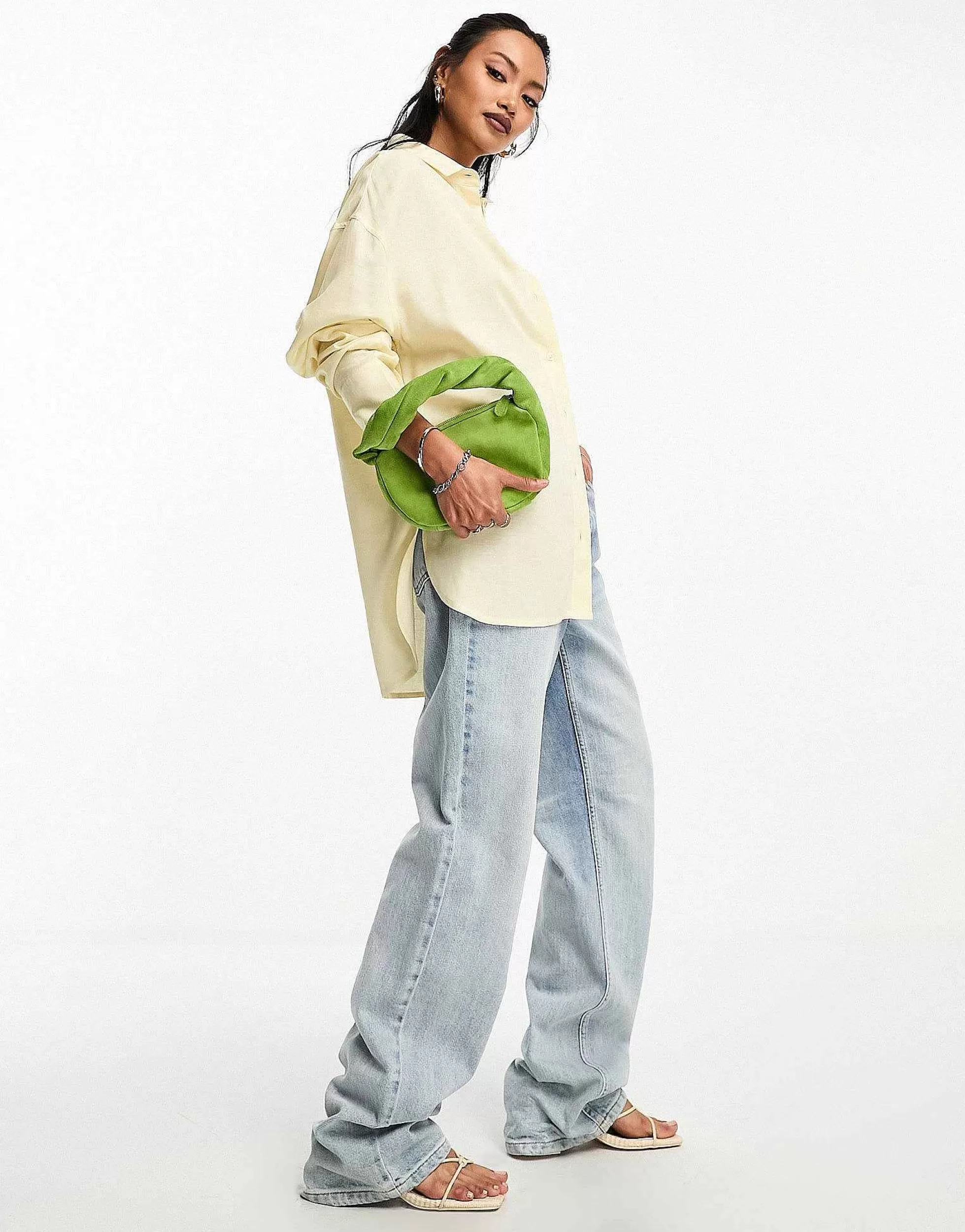 Women DESIGN Linen Shirt In Neutral