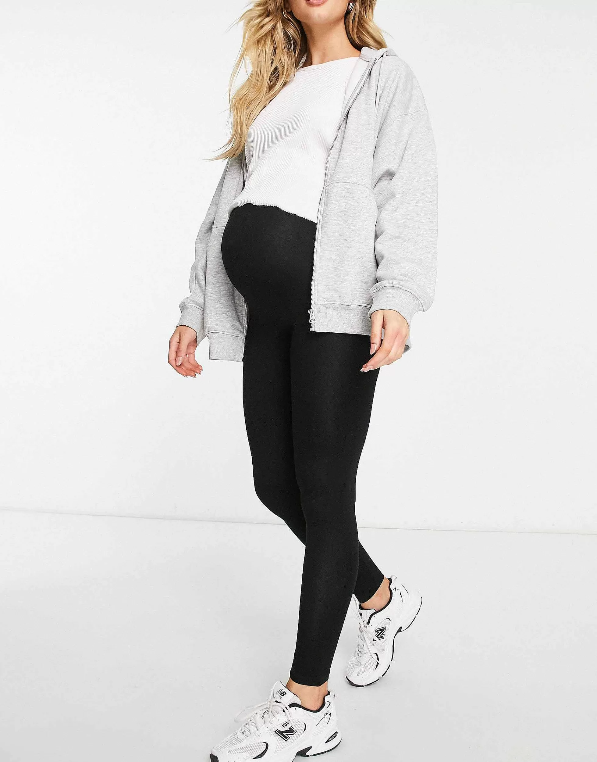 Women Maternity Design Over The Bump Premium Supersoft Leggings In Cotton Modal