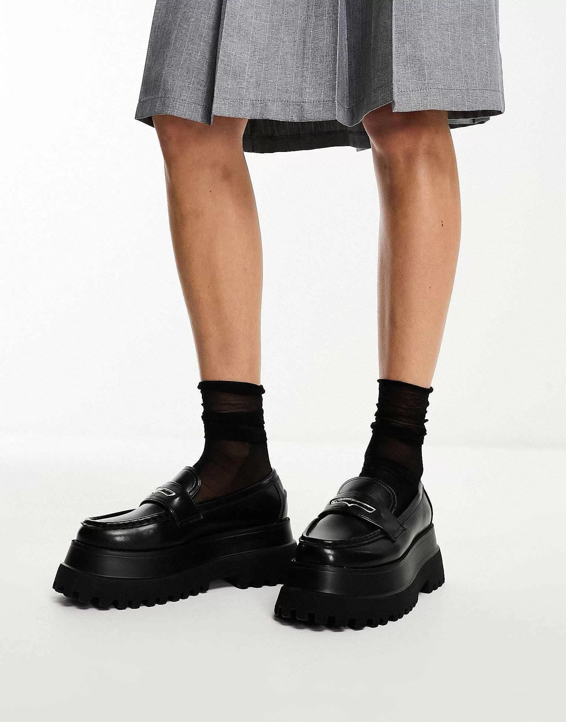 Women DESIGN Maverick Super Chunky Metal Trim Loafer In