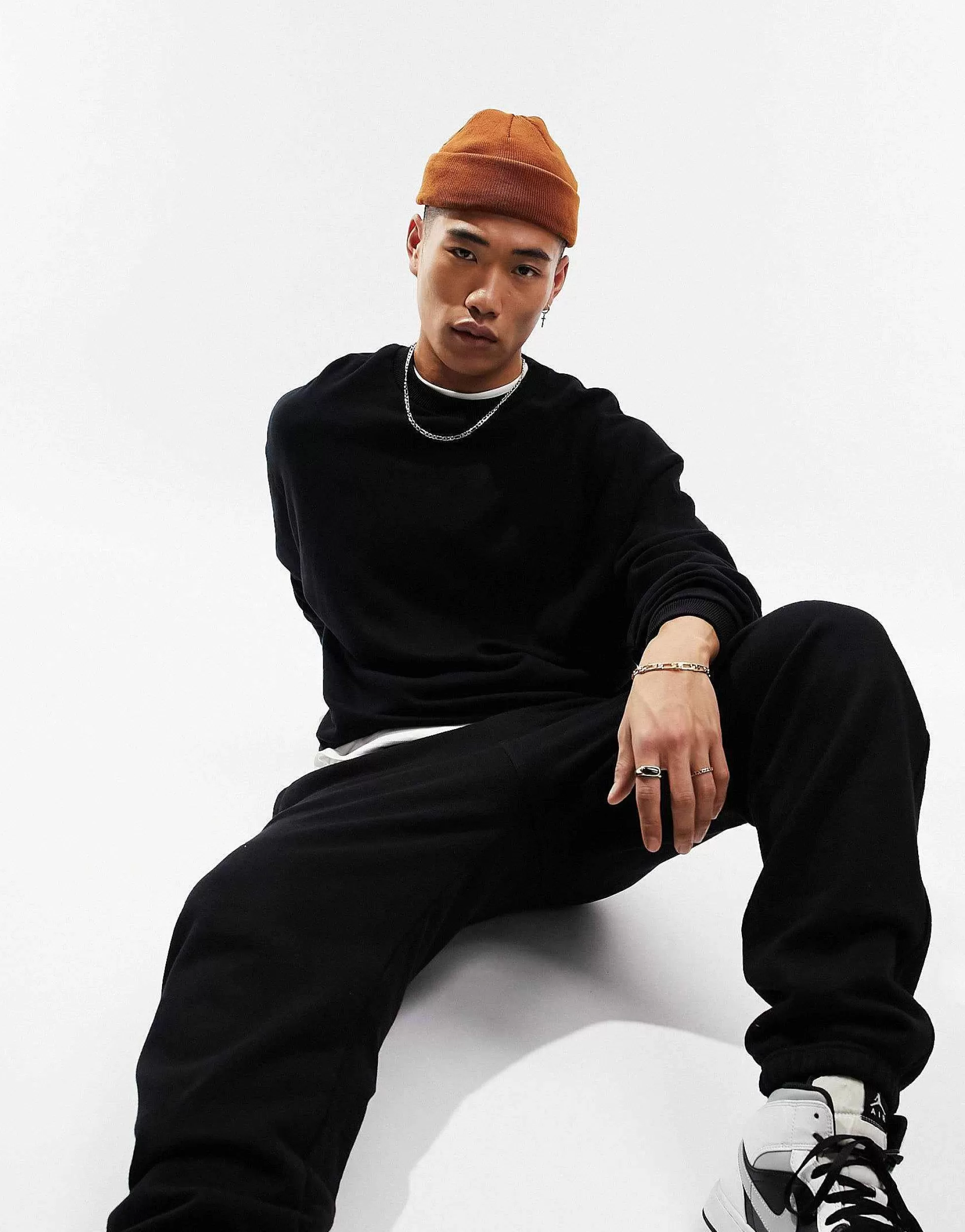 Men DESIGN Mini Fisherman Ribbed Beanie In