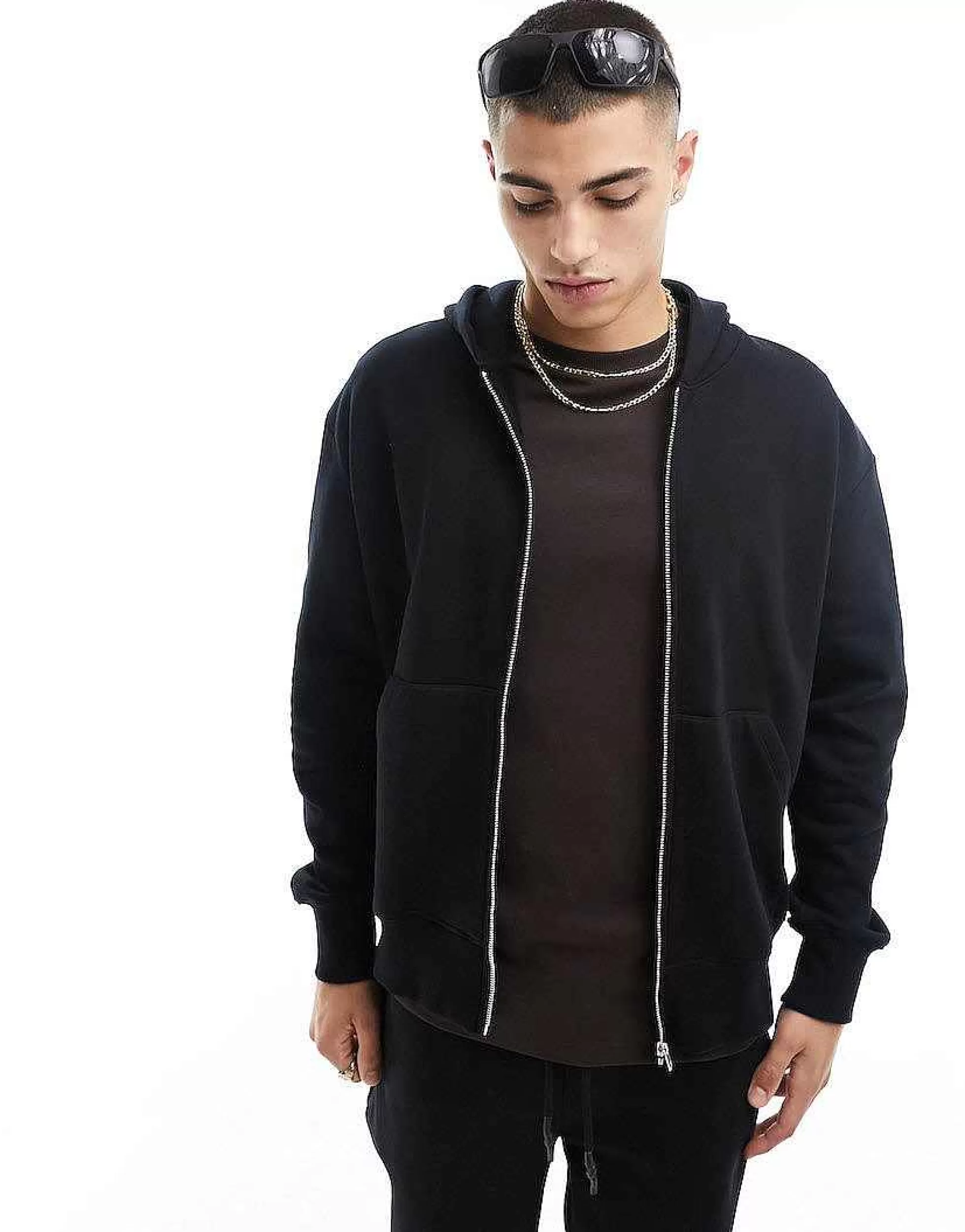 Men DESIGN Mix & Match Heavyweight Set In Black