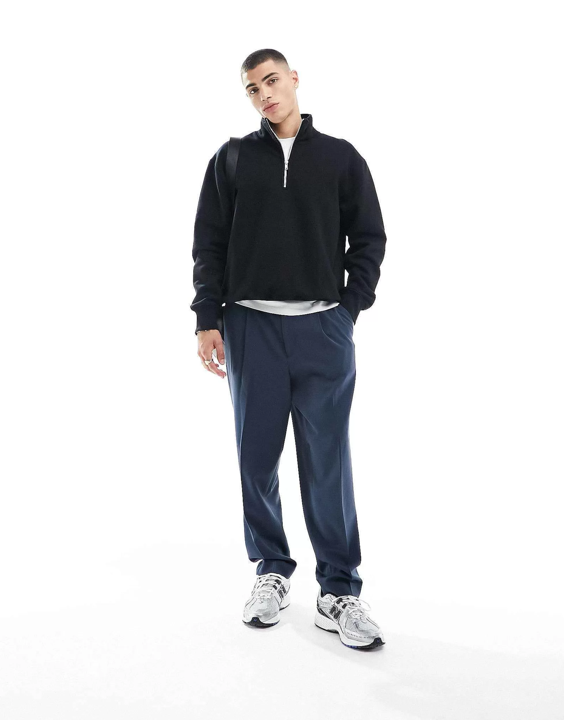 Men DESIGN Mix & Match Heavyweight Set In Black
