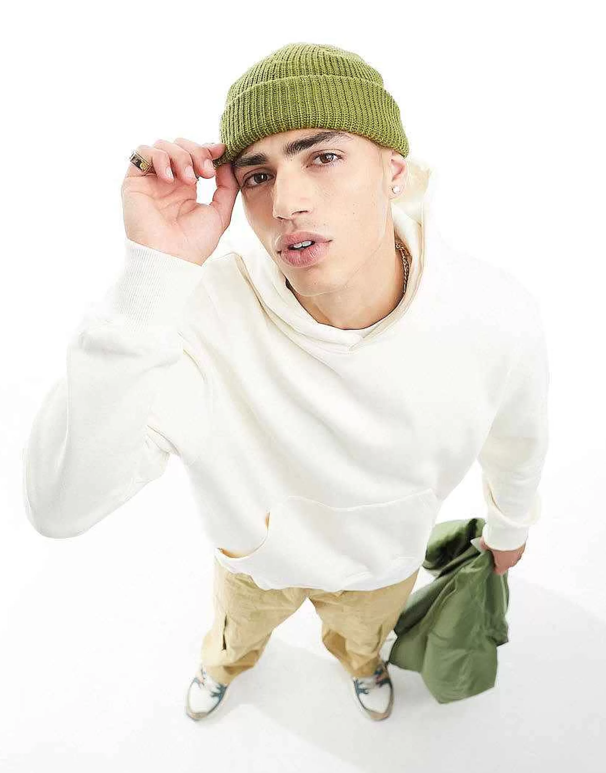 Men DESIGN Mix & Match Heavyweight Set In Cream