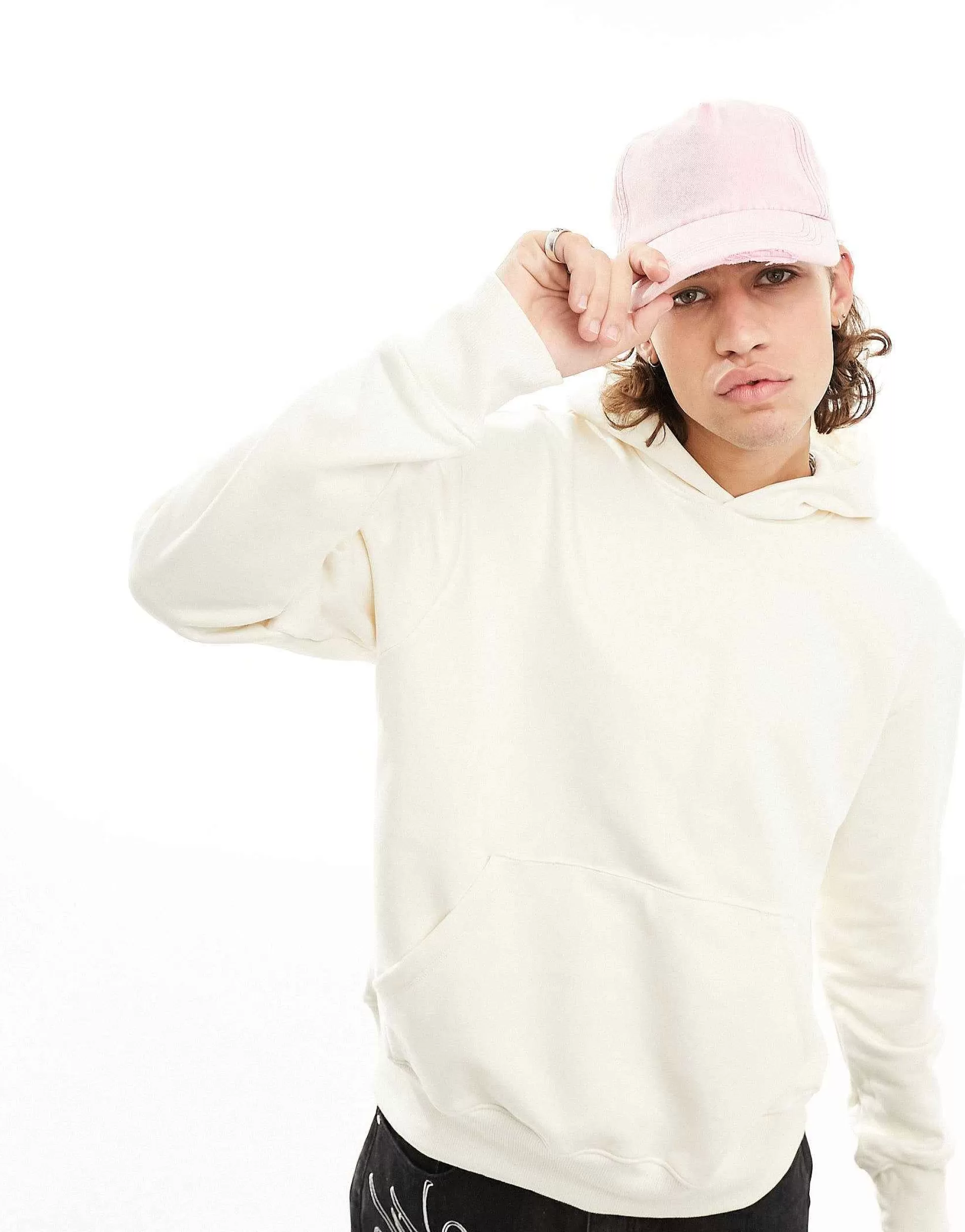 Men DESIGN Mix & Match Heavyweight Set In Cream