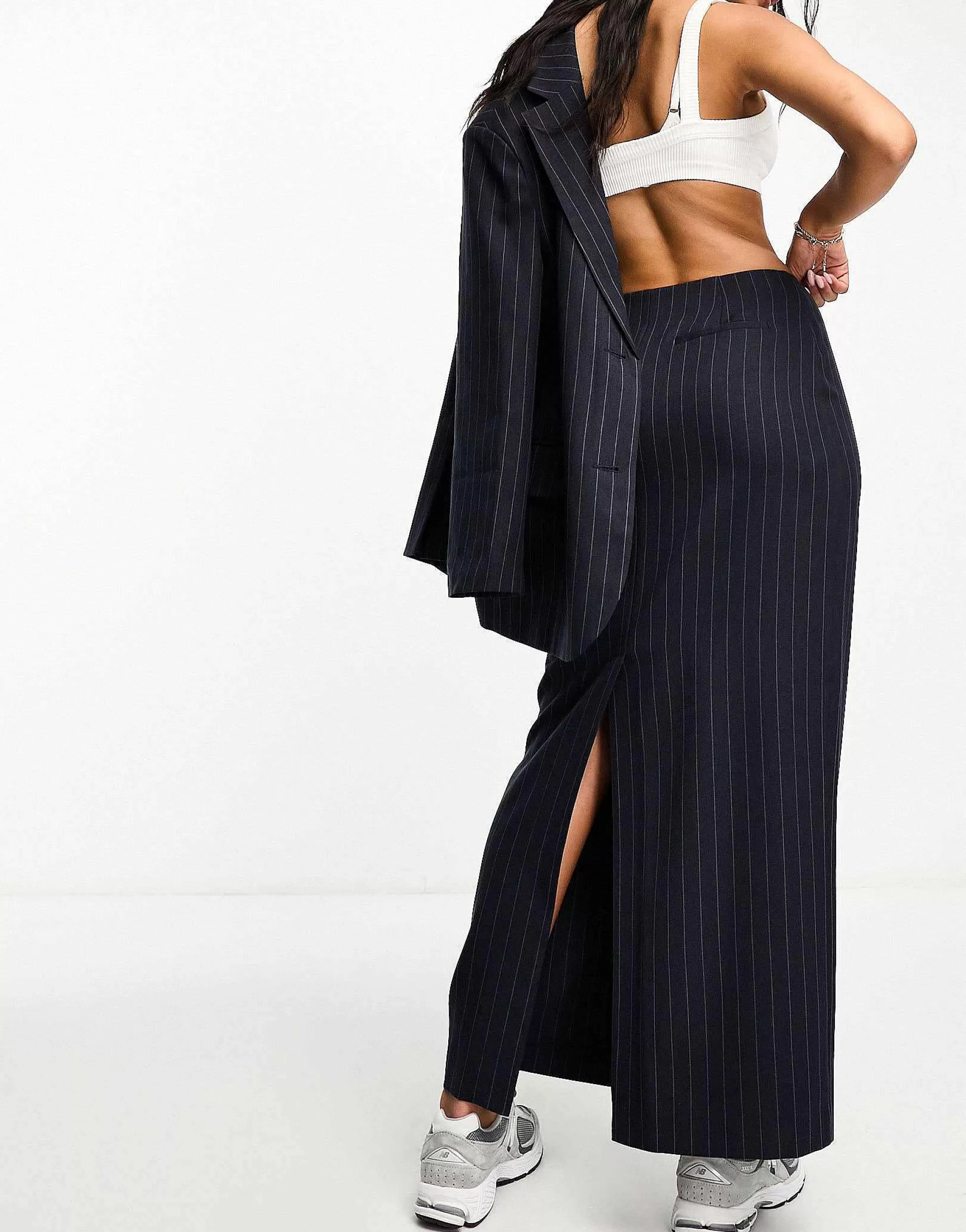 Women DESIGN Mix & Match In Navy Pinstripe