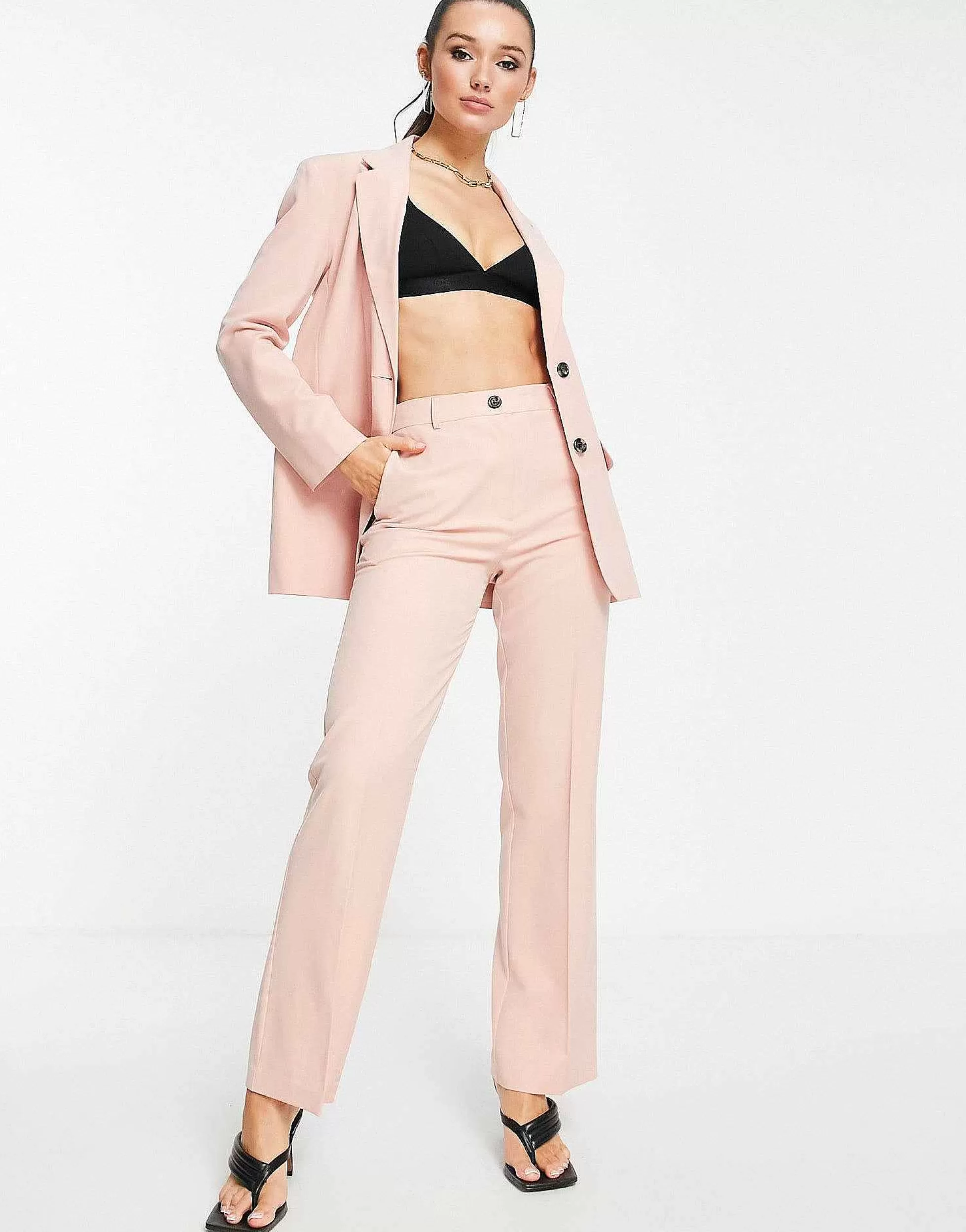 Women DESIGN Mix & Match Slim Boy Suit In Blush