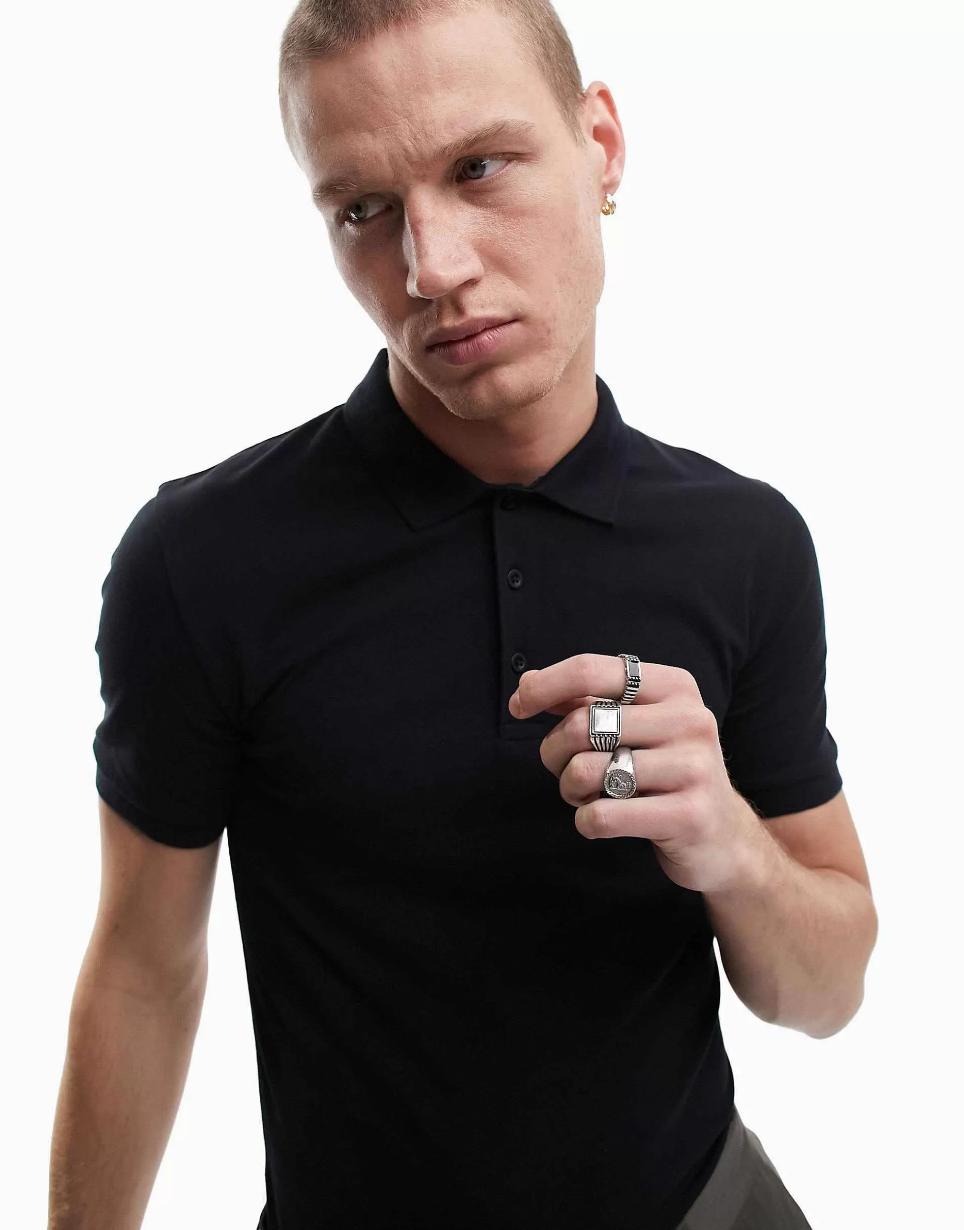 Men DESIGN Muscle Polo In