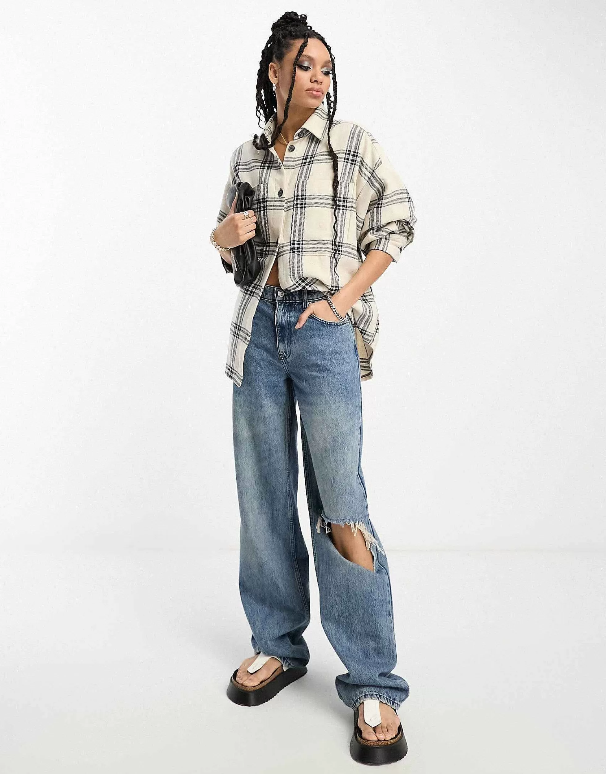 Women DESIGN Oversized Shacket With Pockets In