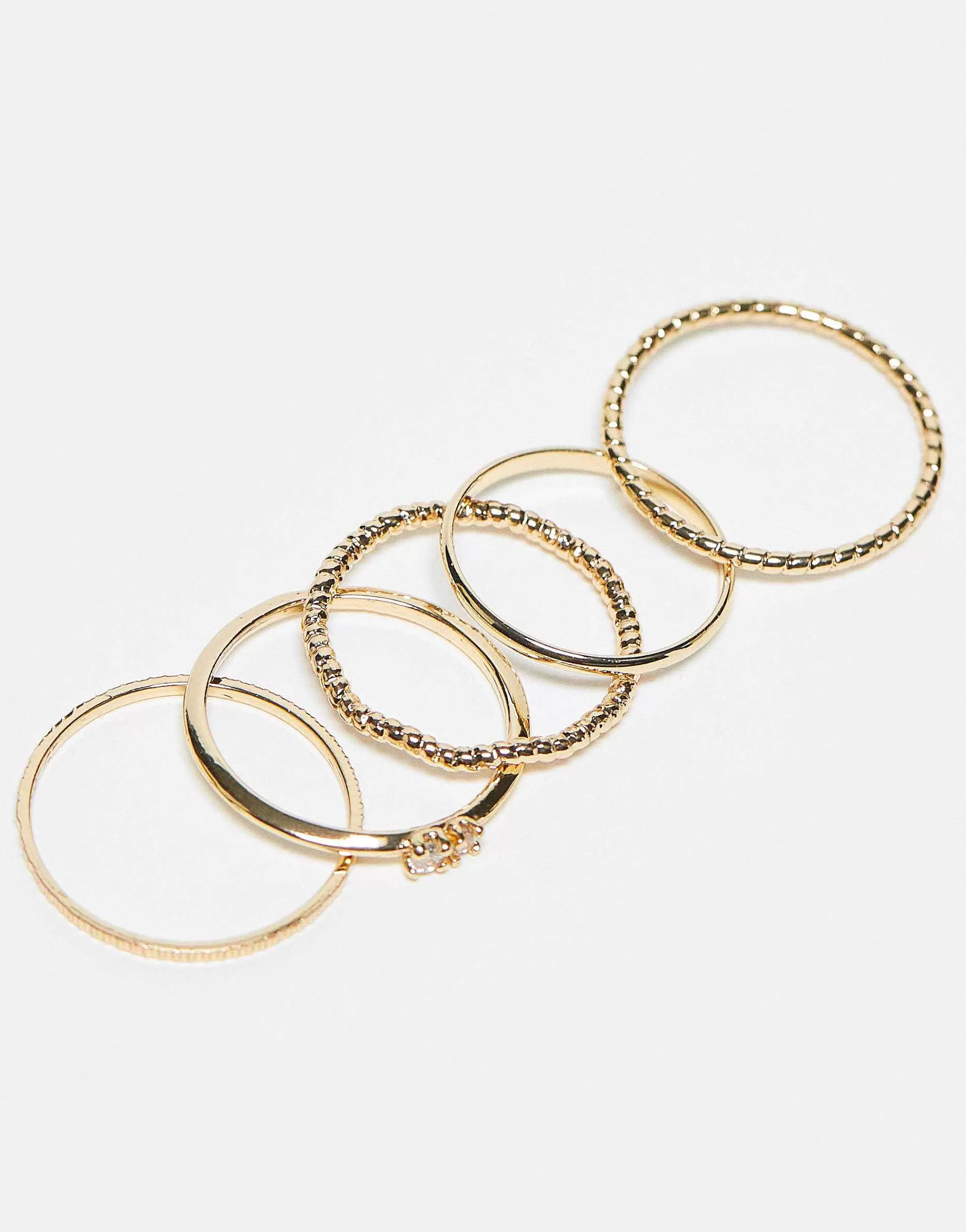 Women DESIGN Pack Of 12 Rings With Twist Details And Engraved s In Tone