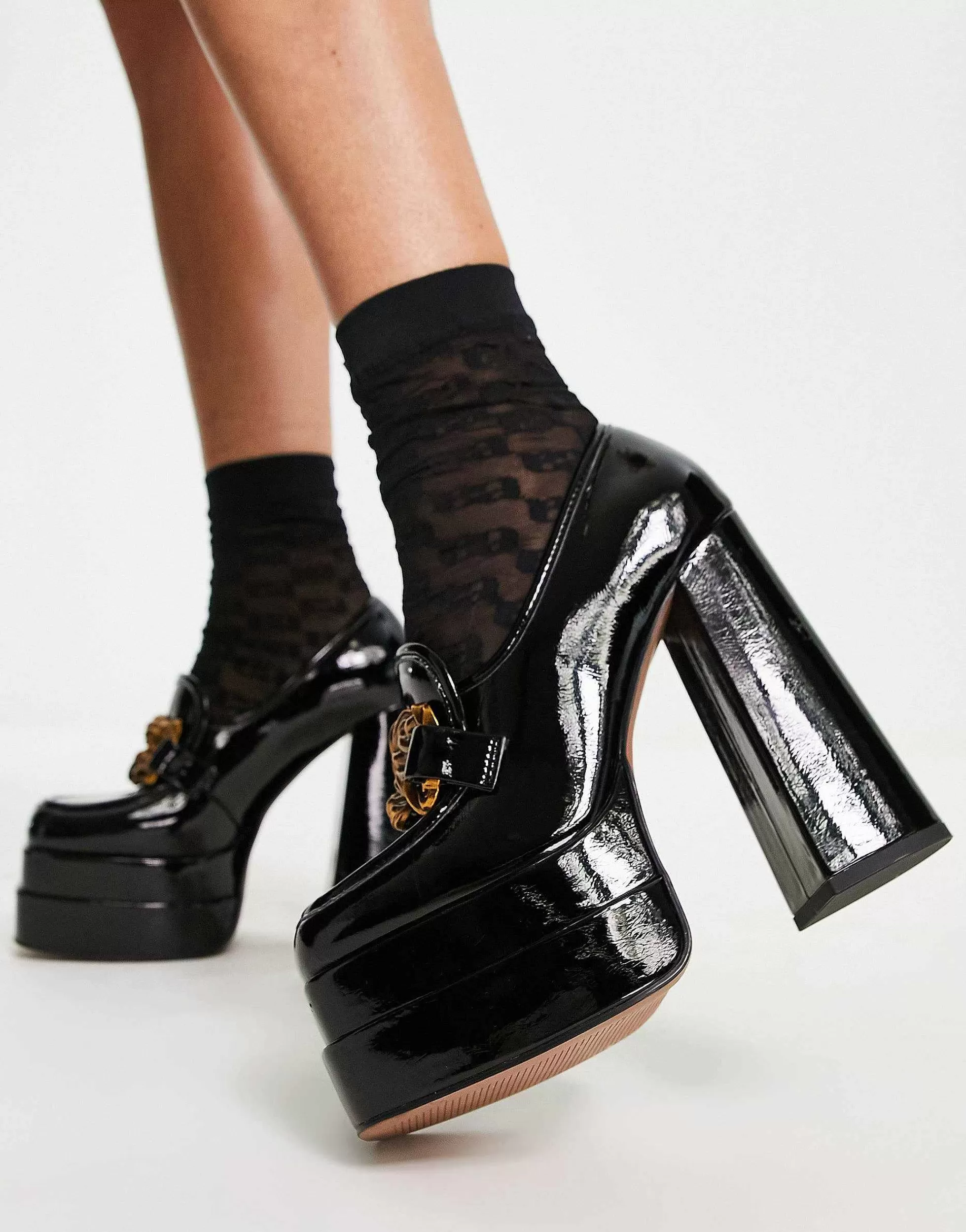 Women DESIGN Perla Platform Heeled Loafers In