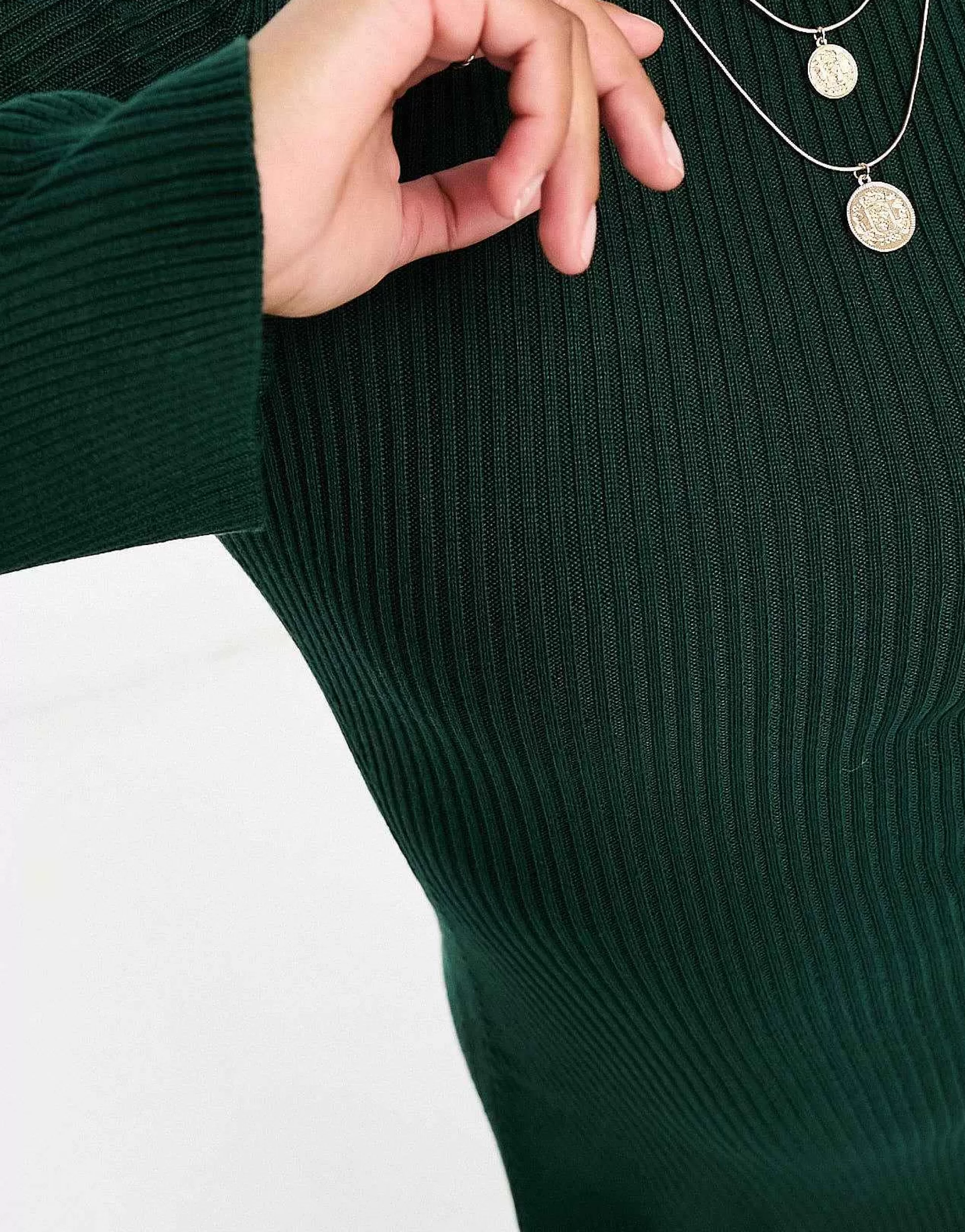 Women Petite Design Knitted Fit And Flare Mini Dress In
