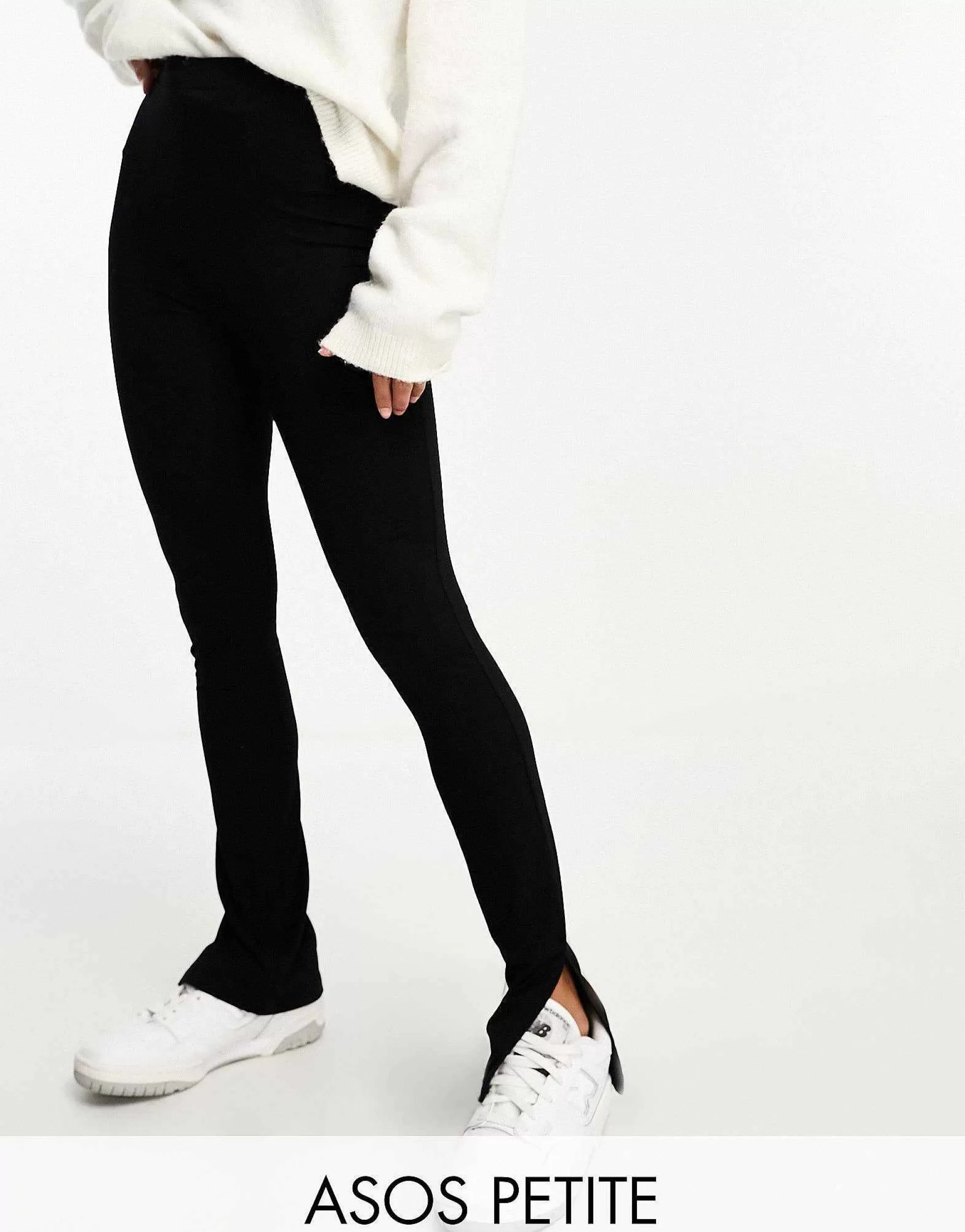 Women Petite Design Legging With Side Split In